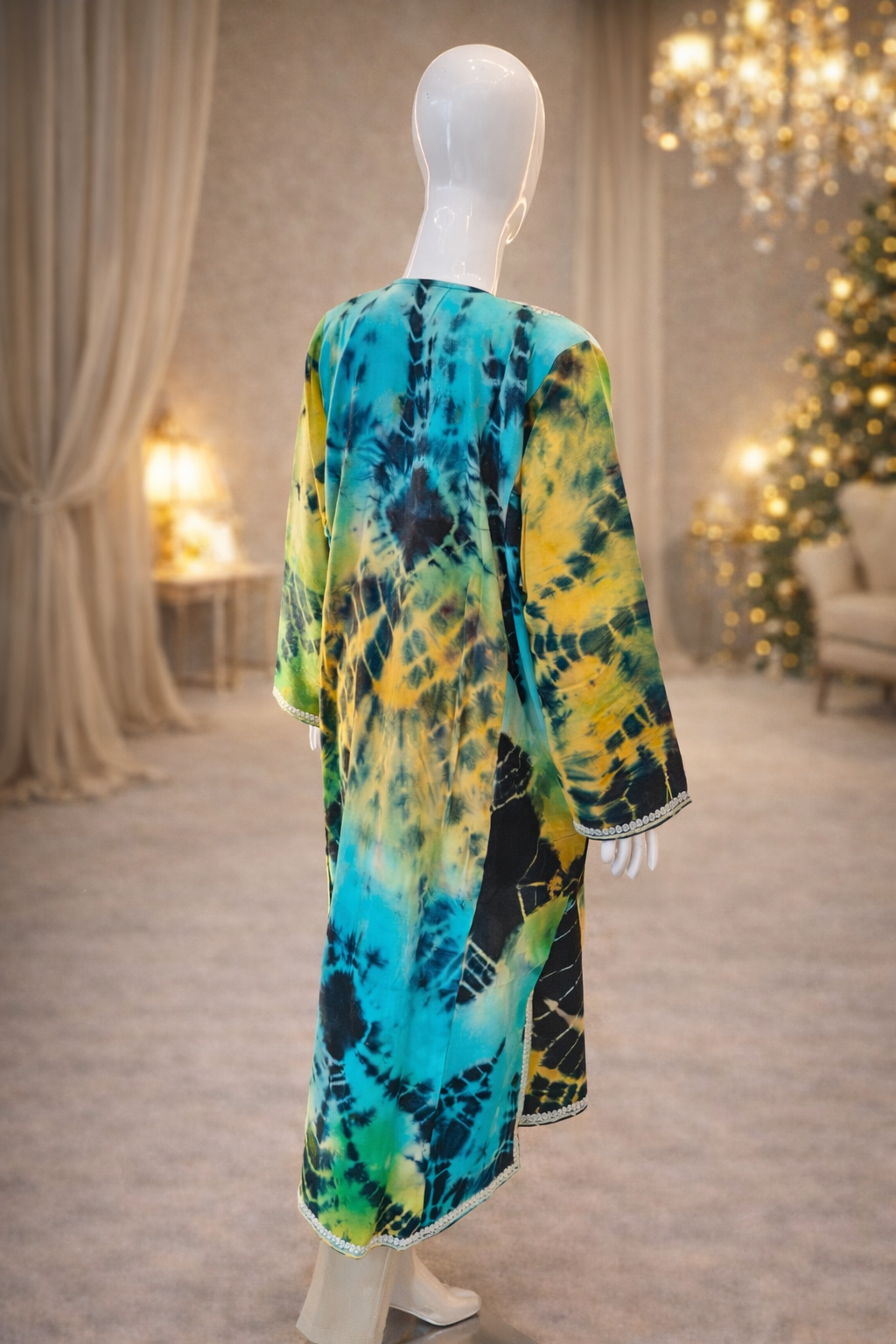 Tie-Dye Long Kaftan