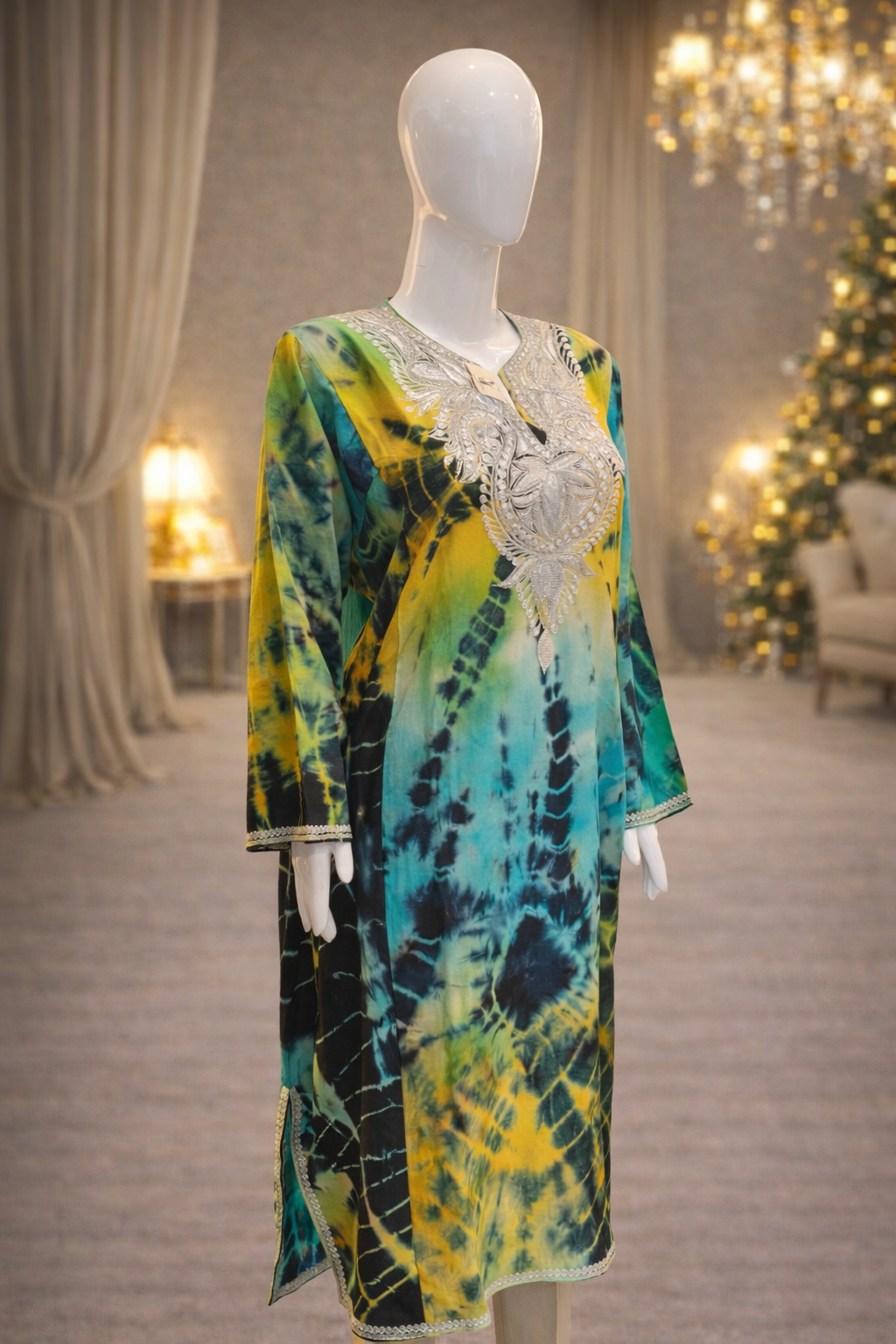 Tie-Dye Embellished Kurti