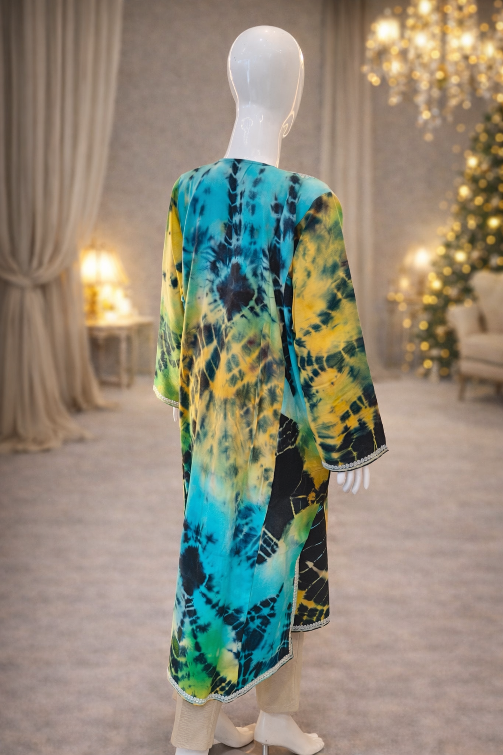 Tie-Dye Long Kaftan