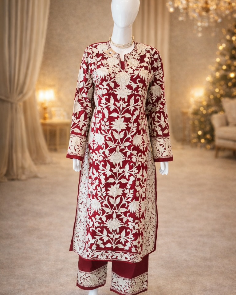 Pure Wool | Kashmiri | Tilla Work| Cord set