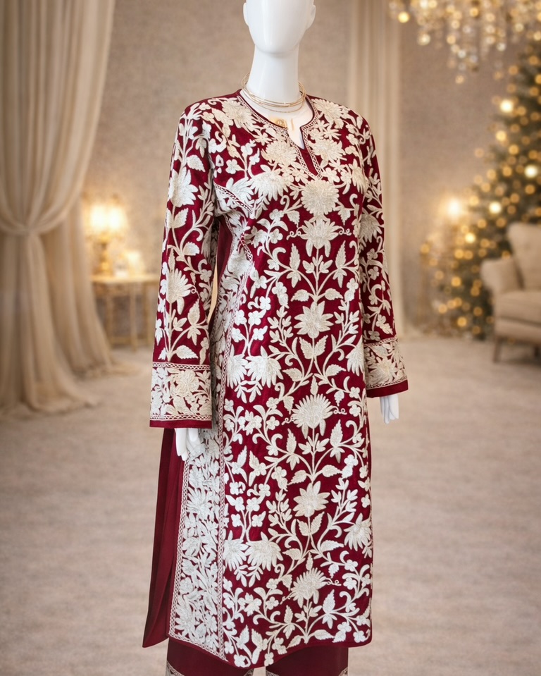 Pure Wool | Kashmiri | Tilla Work| Cord set