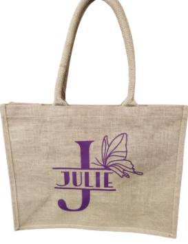 Sac en toile motif papillon personnalisé 