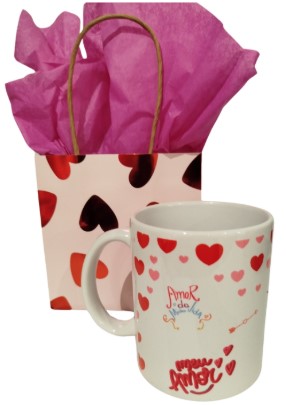 Tasse 'Love You' avec sac cadeau