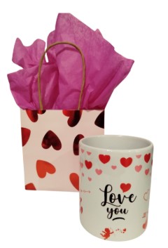 Tasse 'Love You' avec sac cadeau