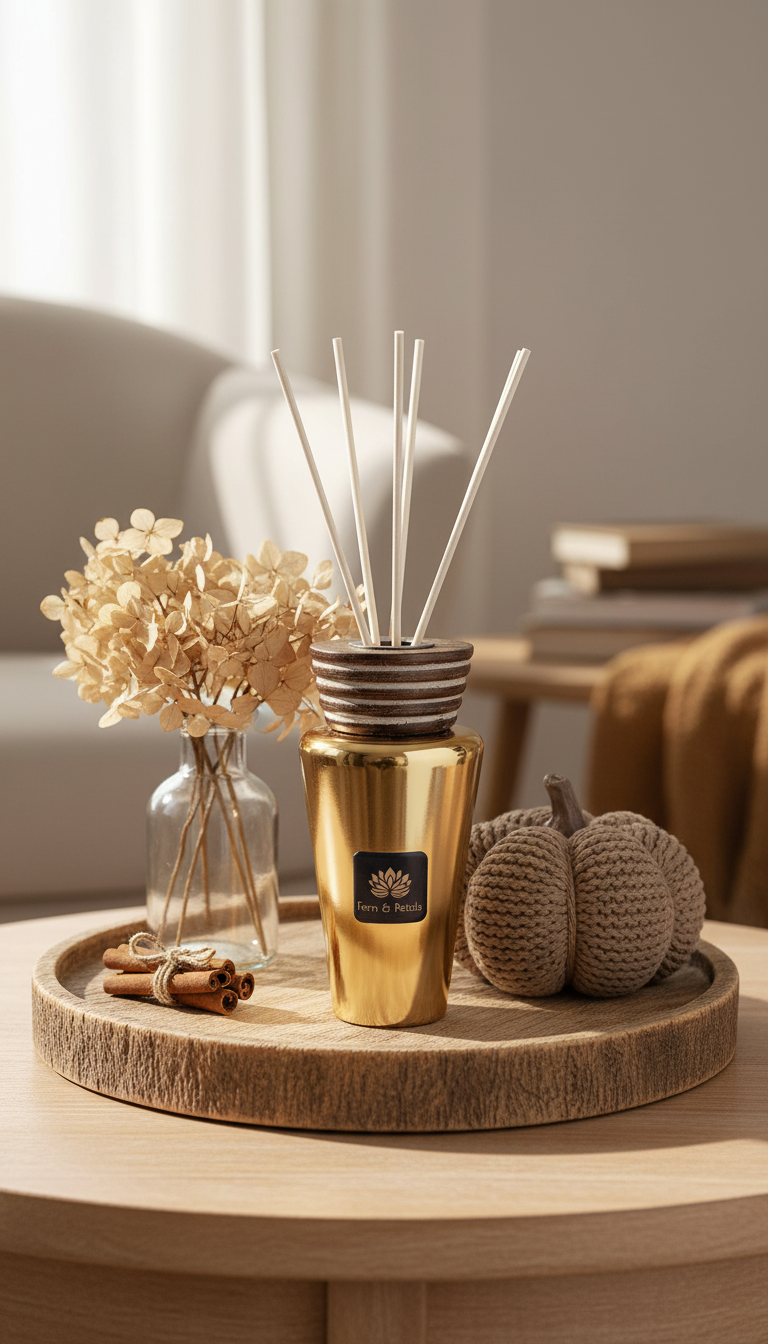 Gold Reed Diffuser Set