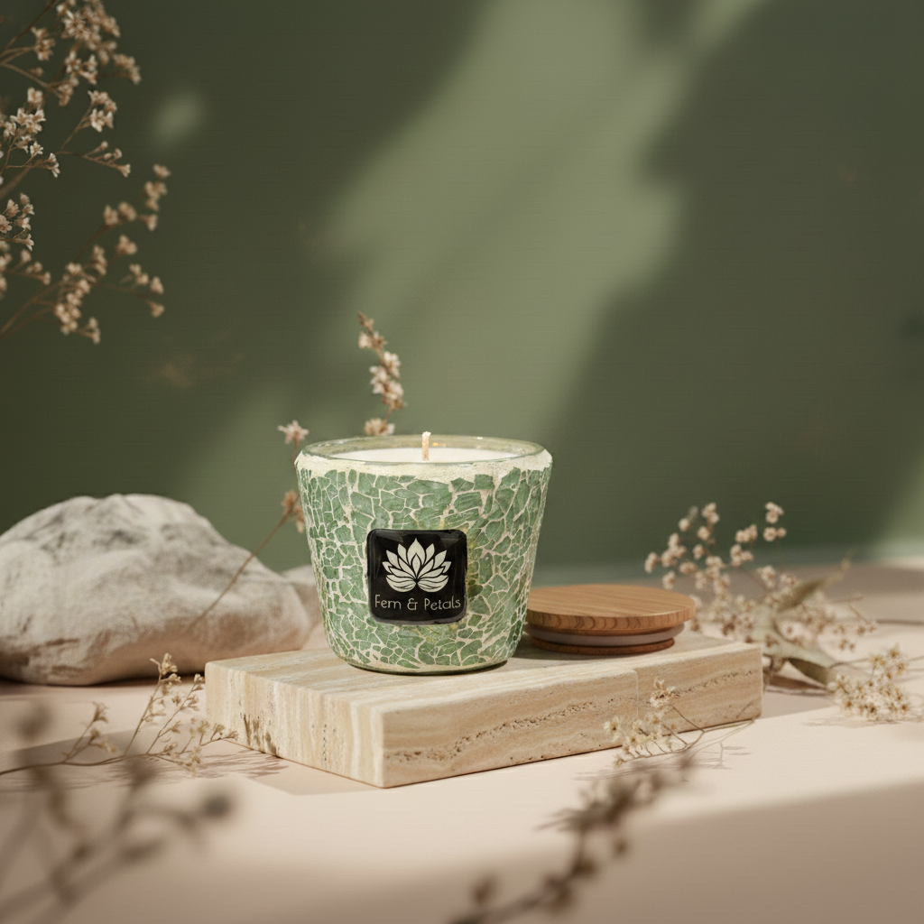 Verdure — Sage Crackle Mosaic Candle