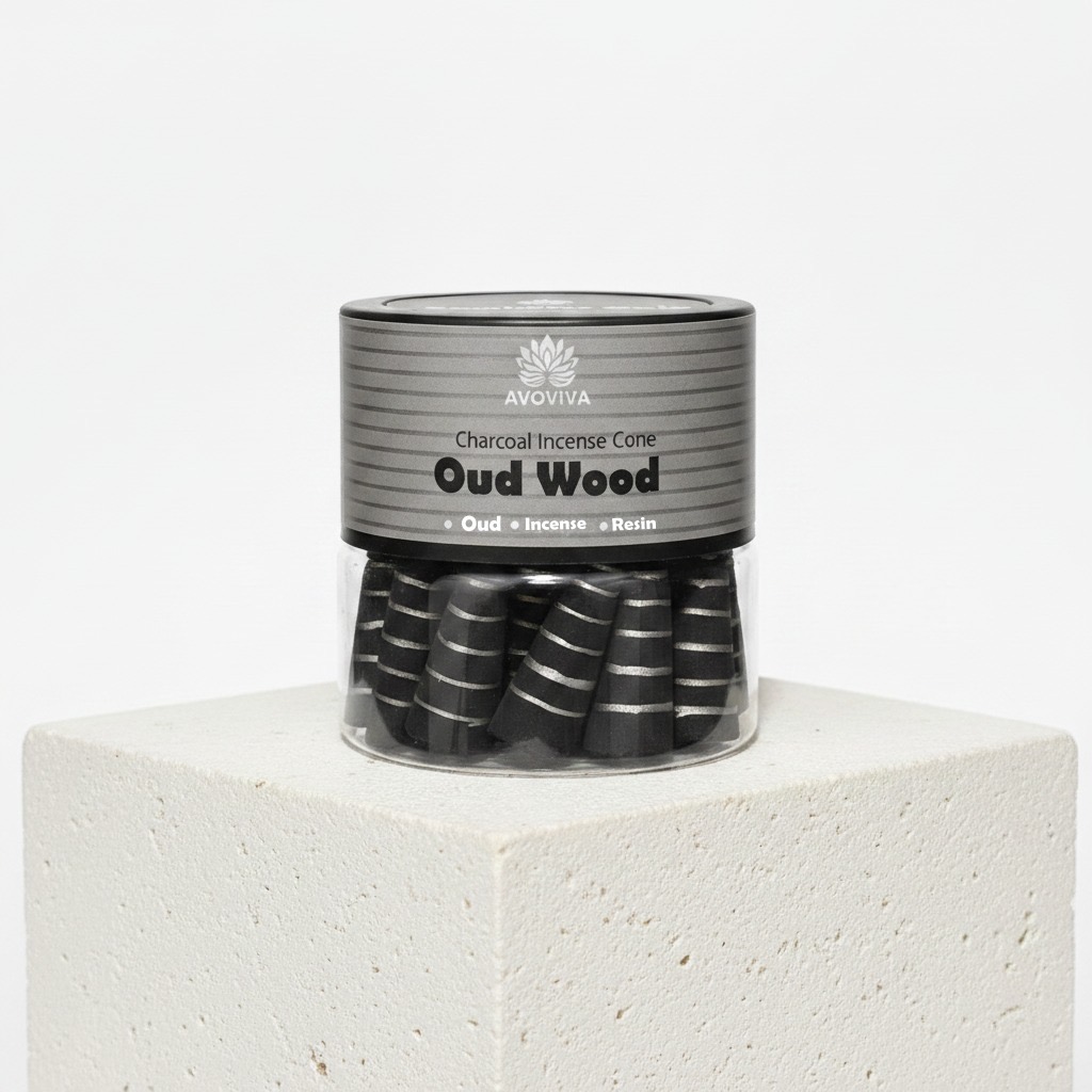 Oud Wood Stripped Incense Cones