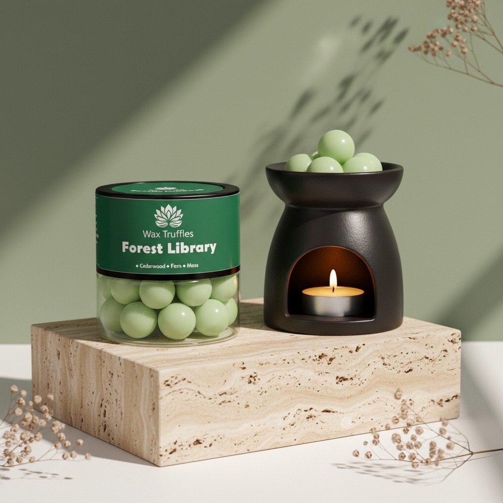Forest Library Wax Truffles – Cedarwood, Fern & Moss Scented Wax Melts