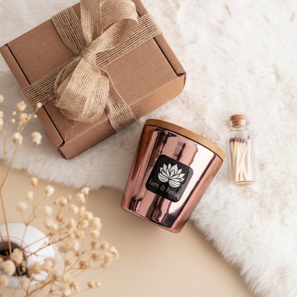 Rose Gold Glow Candle