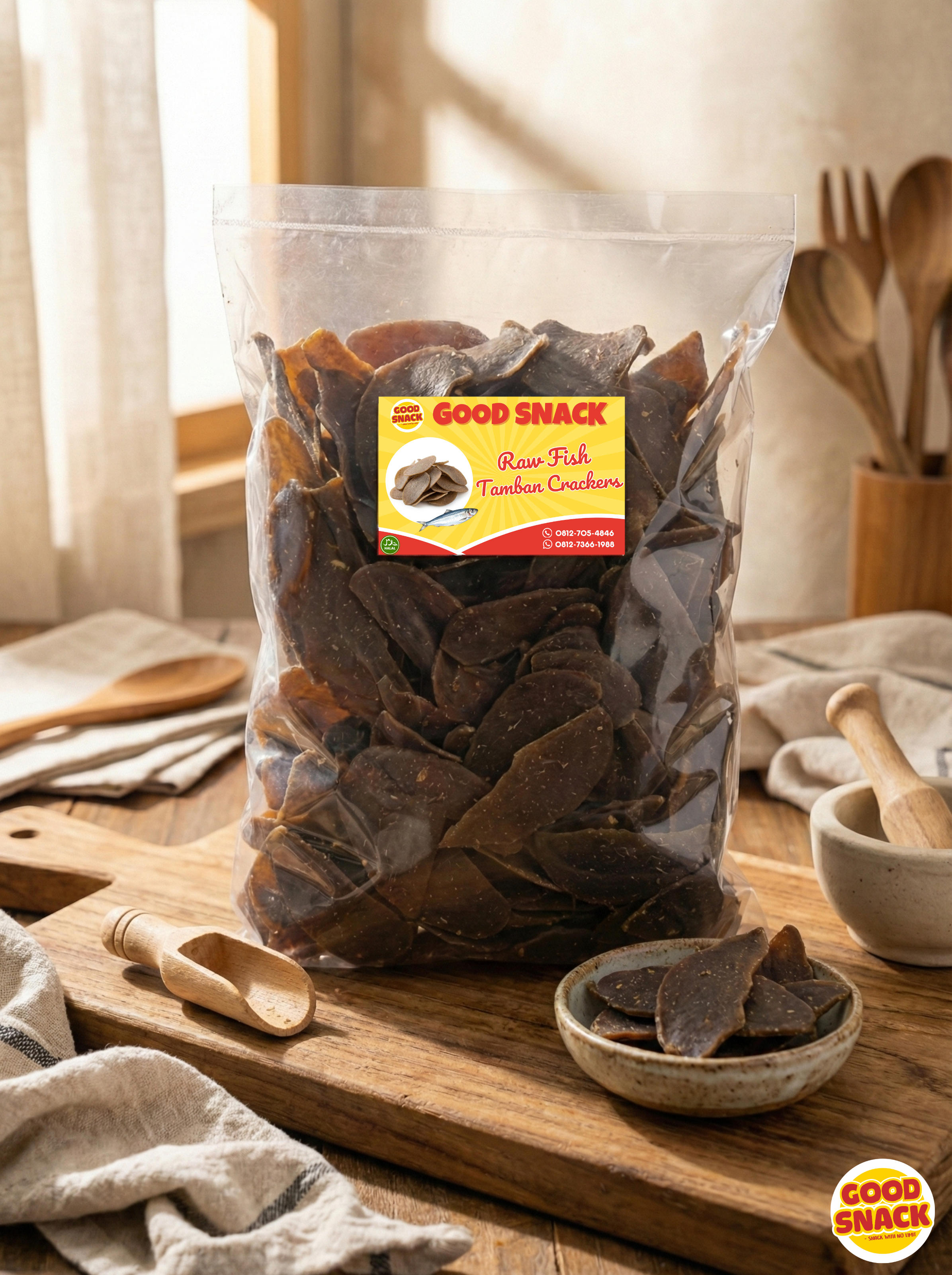 Raw Fish Tamban Crackers - Tanjung Pinang 500g