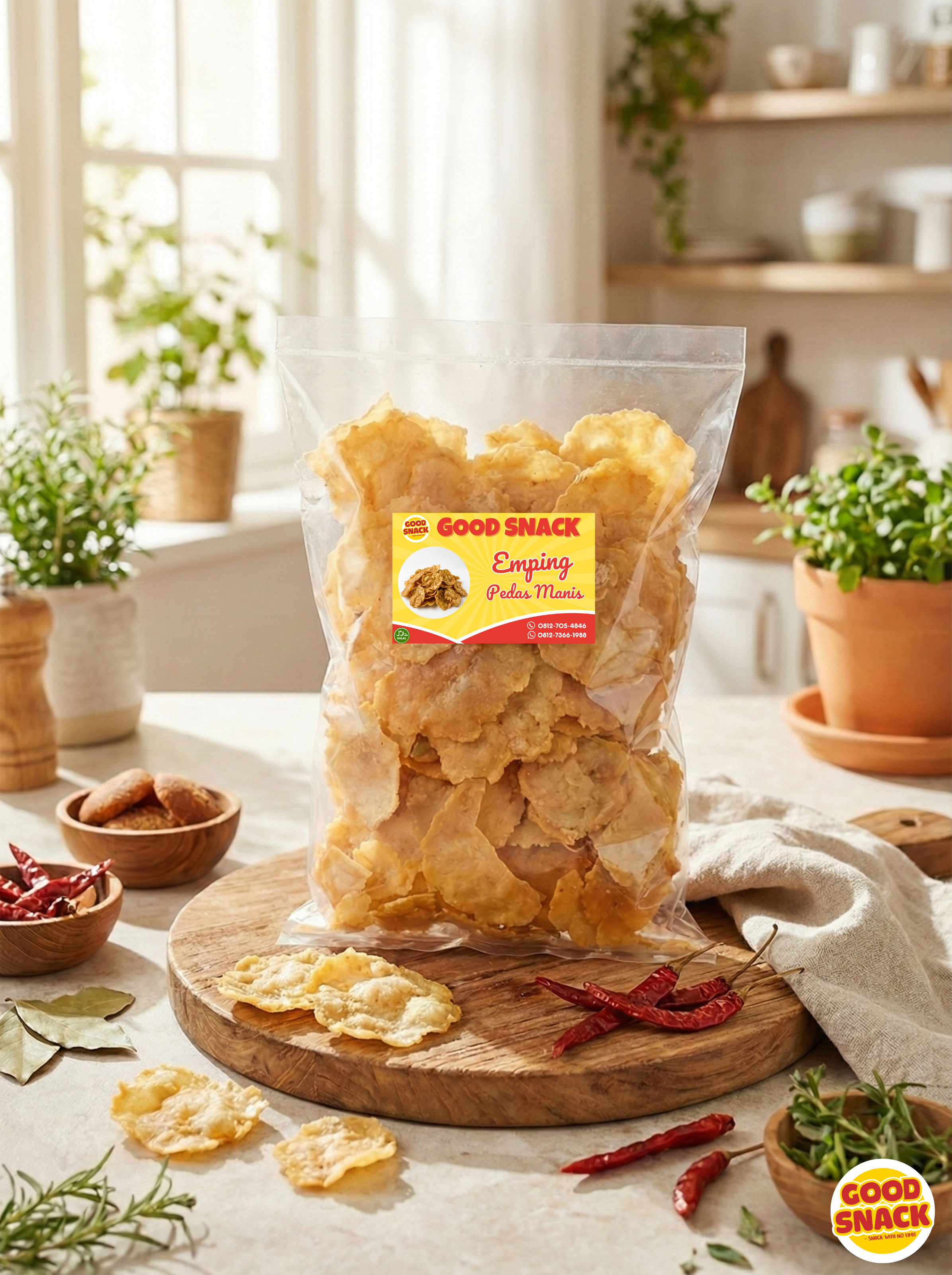 Emping Pedas Manis (Melinjo Sweet & Spicy) 500g