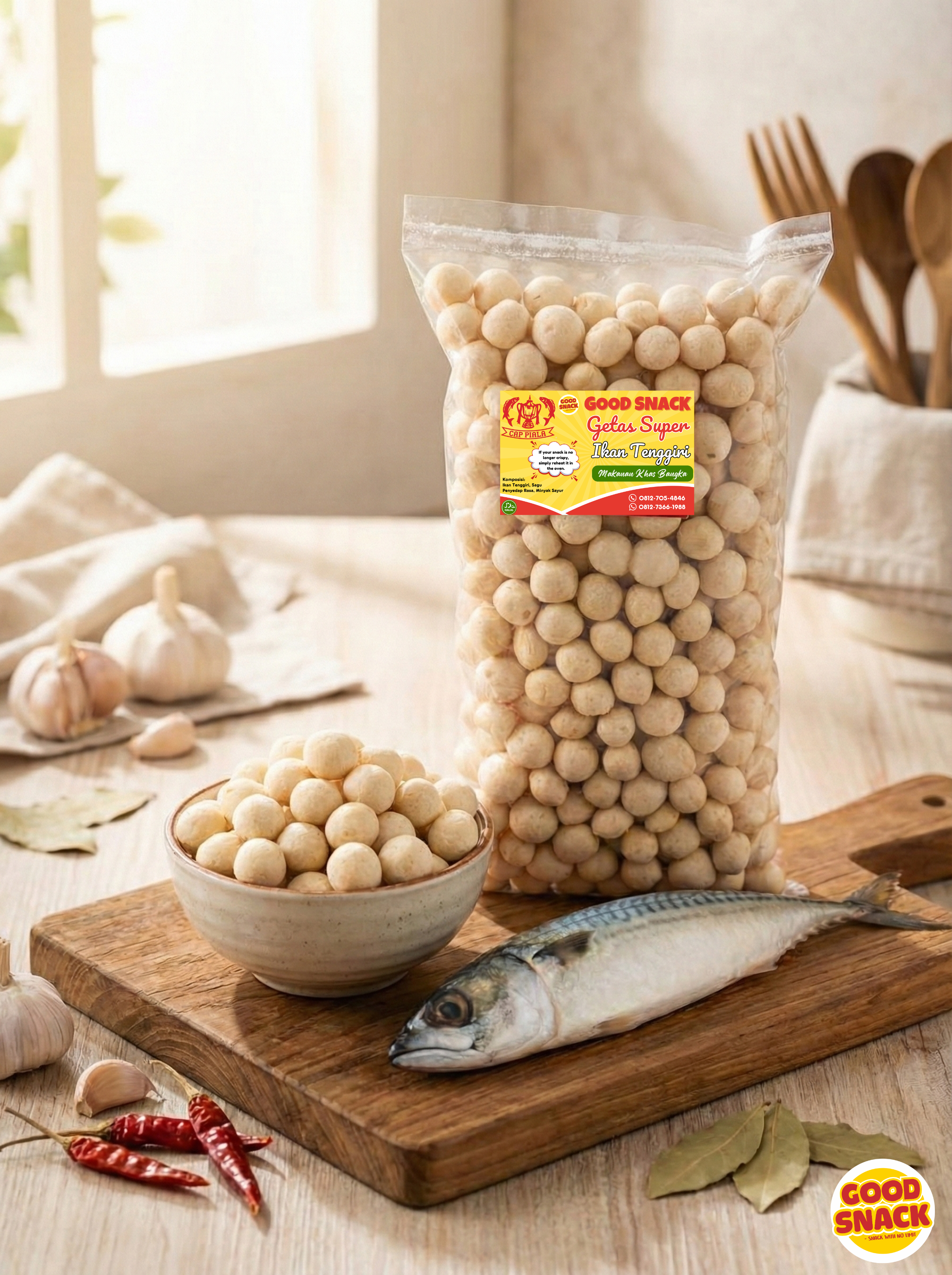 Getas Super Bangka Round Fish Crackers