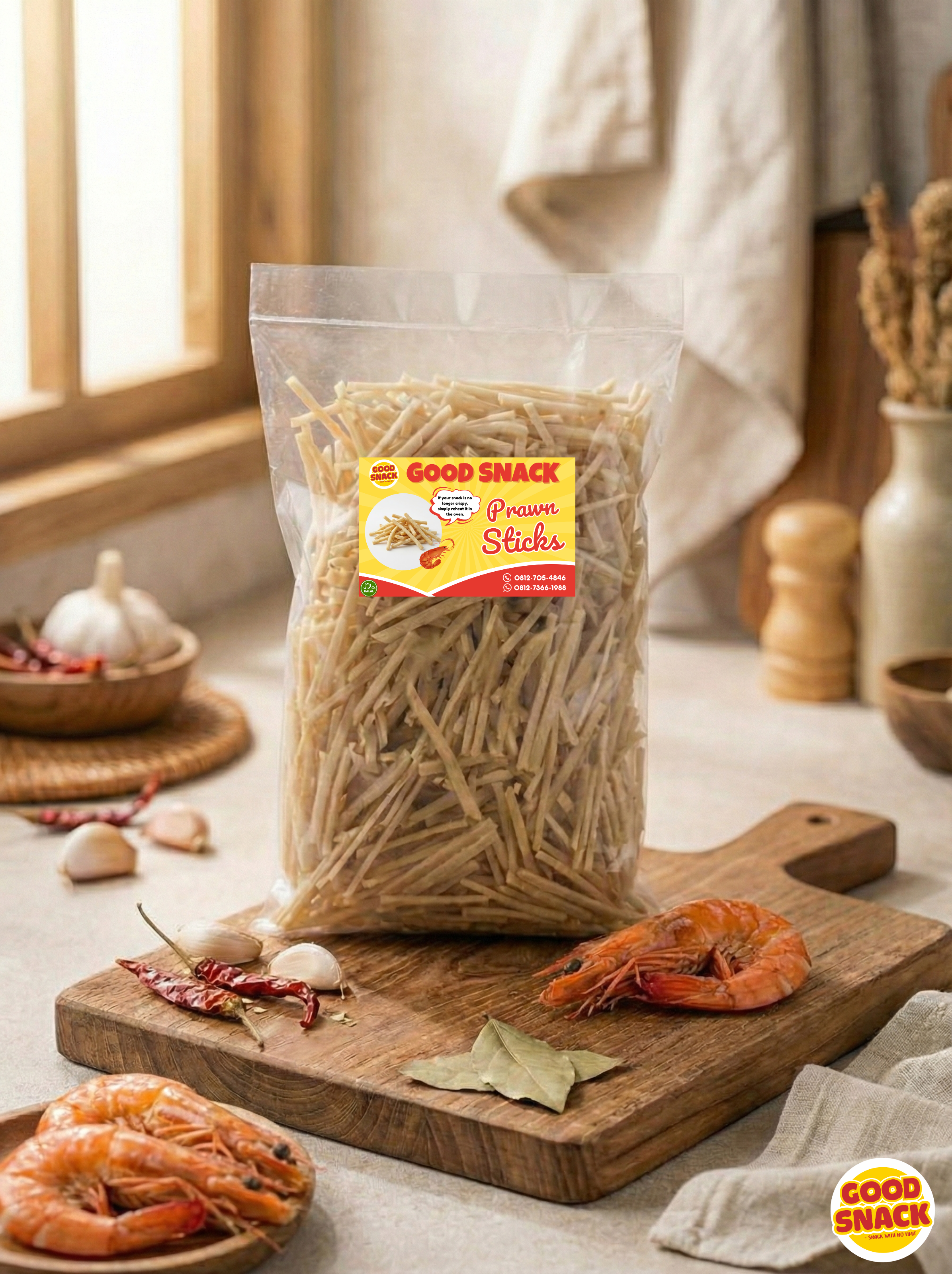 Raw Shrimp Stick Crackers – Tanjung Pinang 500g