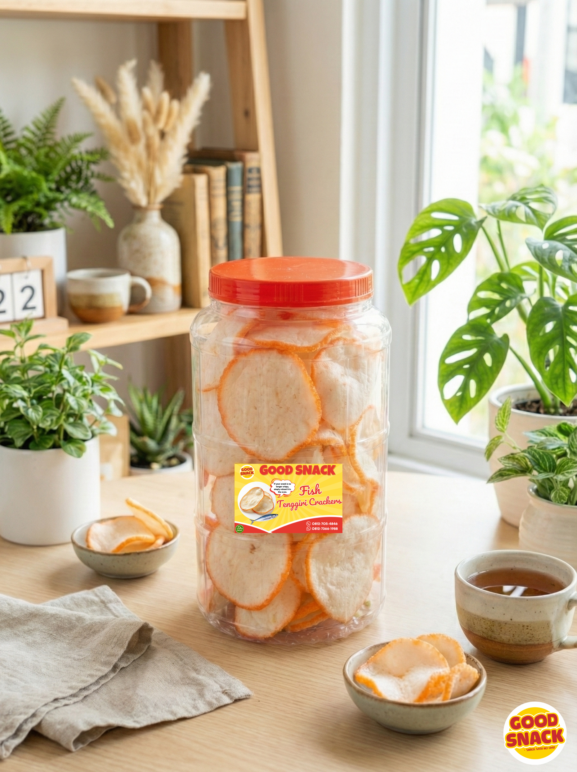 Fish Tenggiri Crackers (Orange)