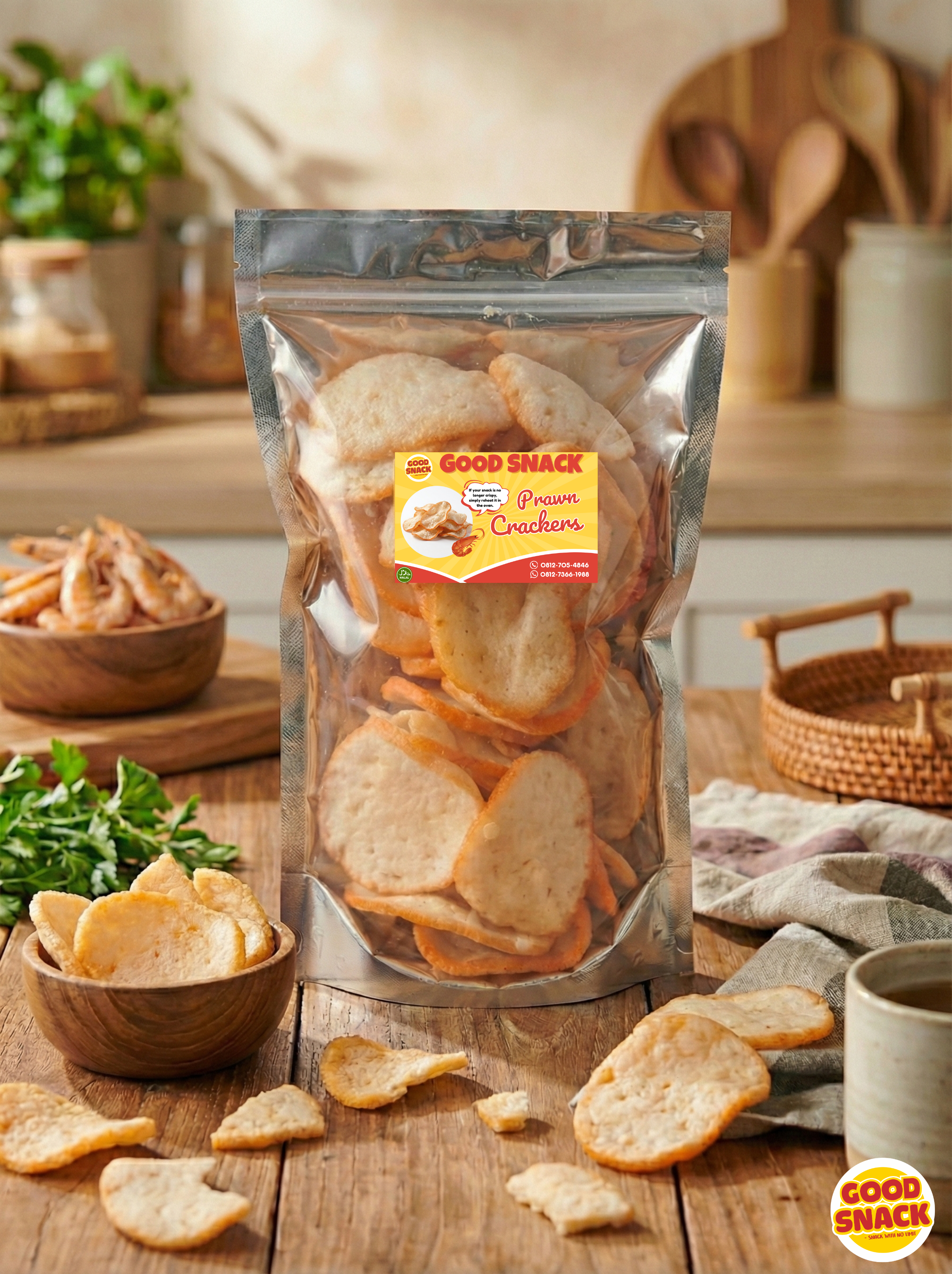 Prawn Crackers (Orange Rim)
