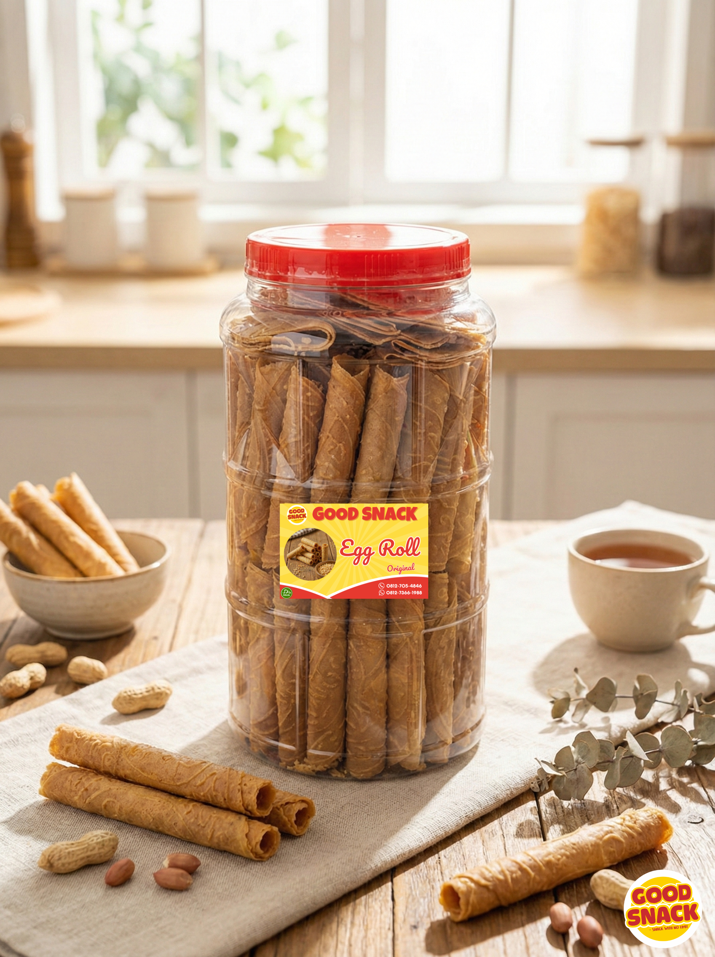 Kue Rokok Original (Traditional Egg Roll)