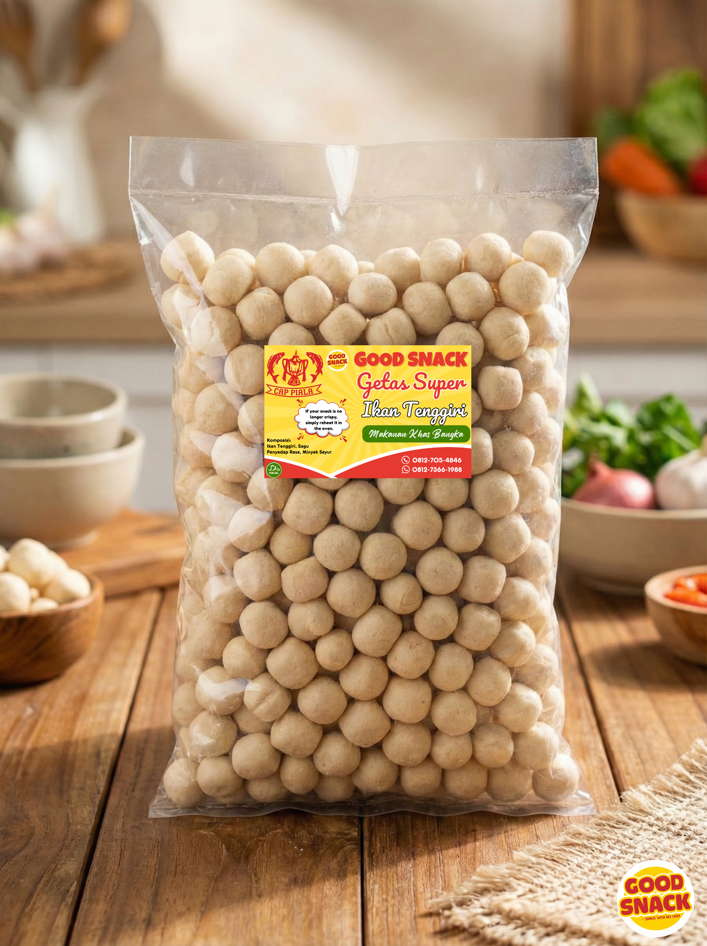 Bangka Crispy Mackerel Crackers (Getas Ikan Tenggiri)