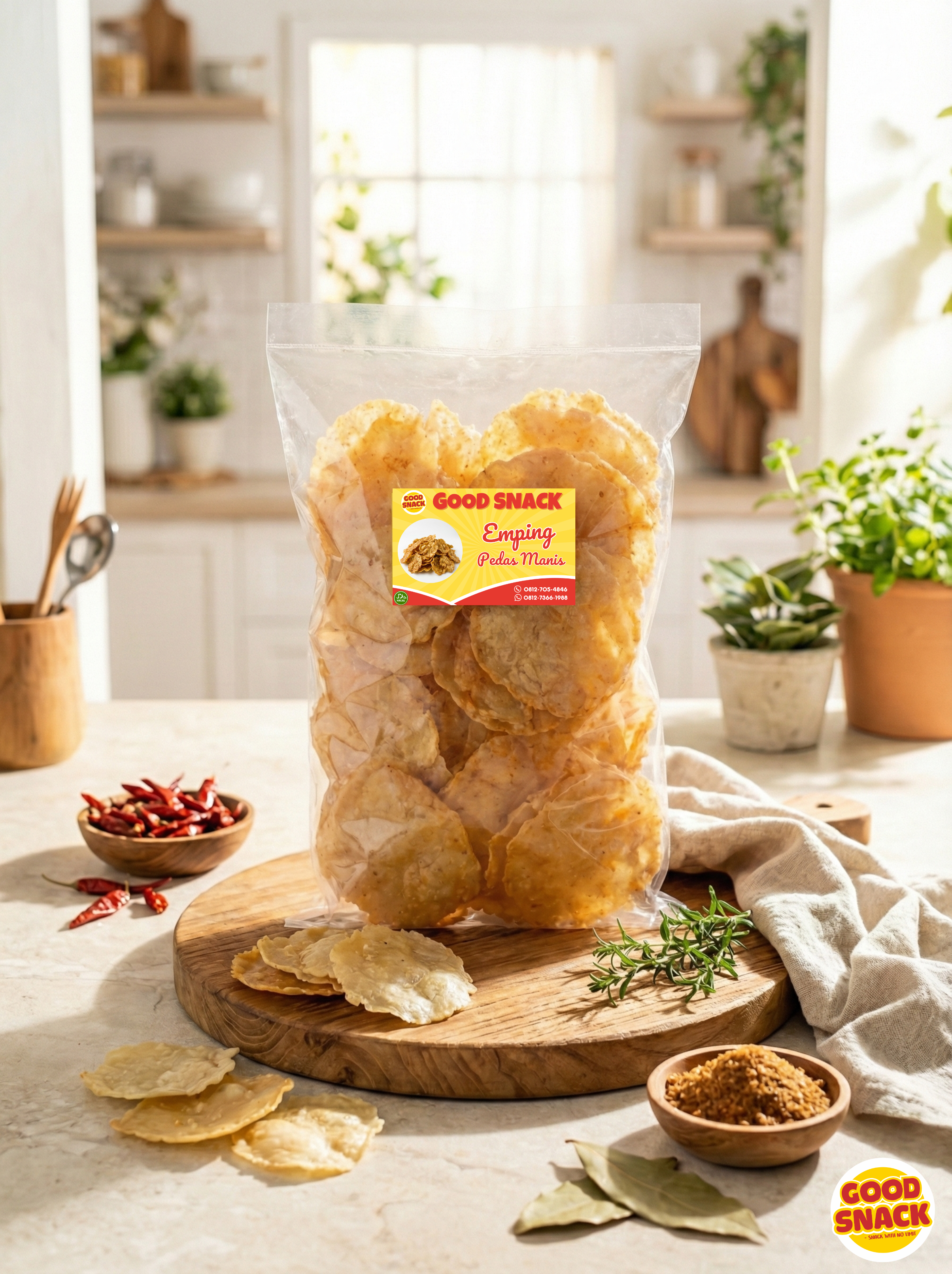 Emping Pedas Manis (Melinjo Sweet & Spicy) 500g