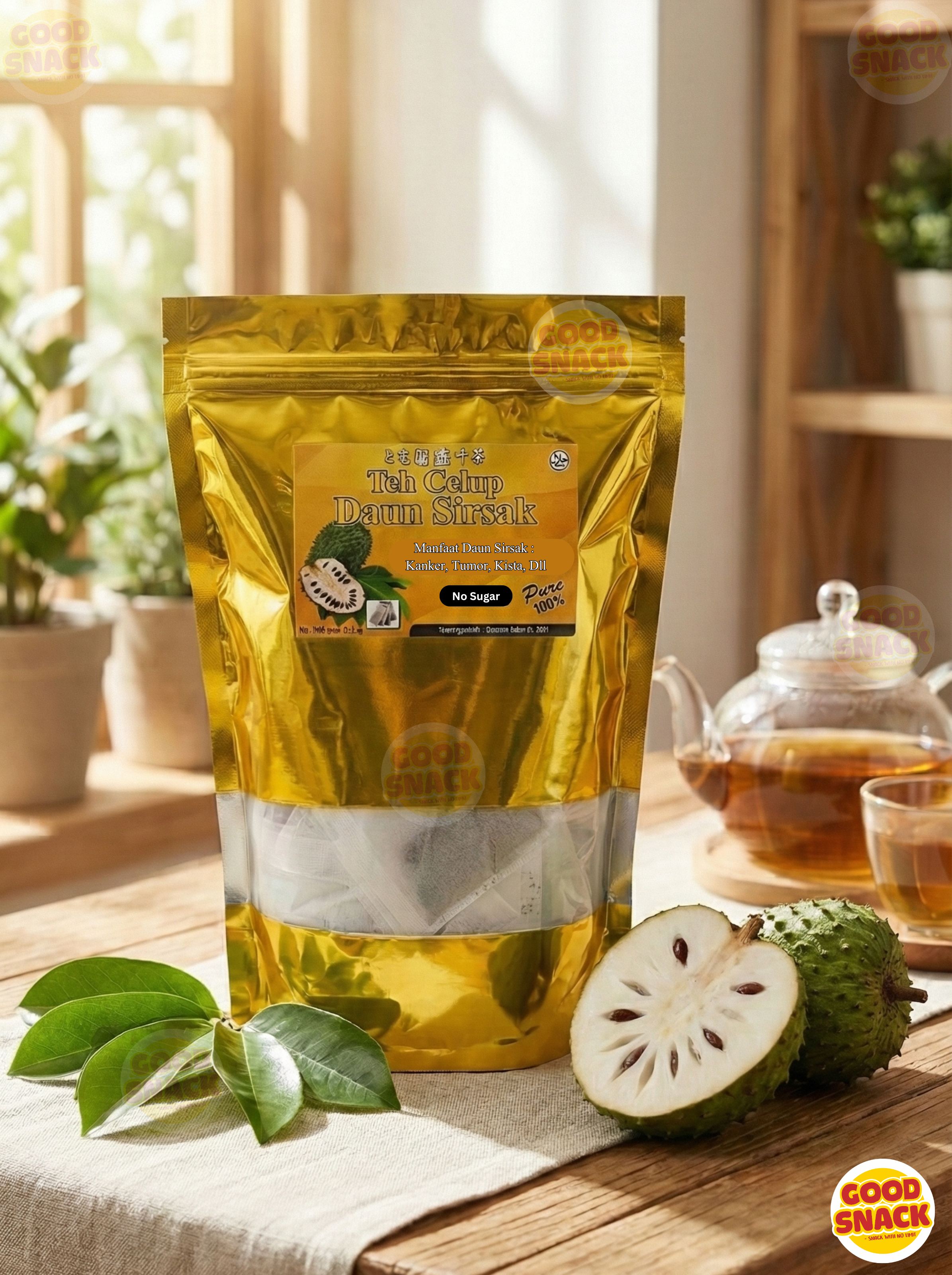 Premium Young Soursop Leaf Tea (100 Tea Bags)