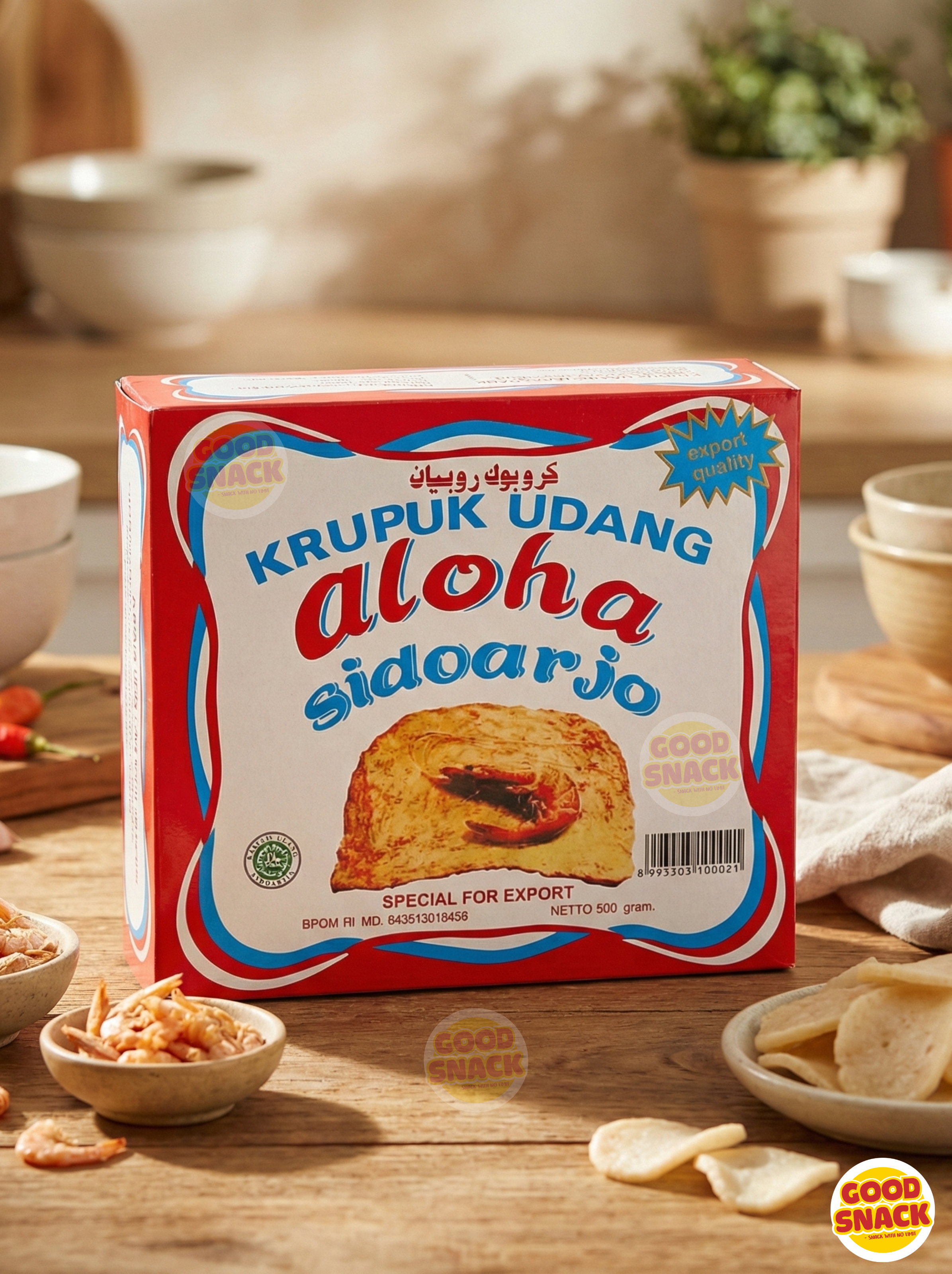 Aloha Sidoarjo Krupuk Udang Export Quality 500g