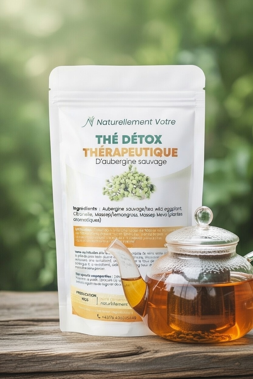 🌿 Thé Détox Thérapeutique à l’Aubergine Sauvage – 90g