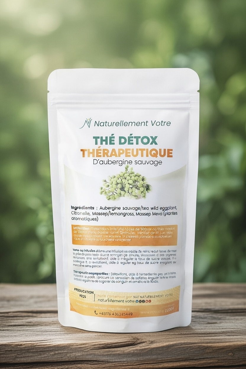 🌿 Thé Détox Thérapeutique à l’Aubergine Sauvage – 90g