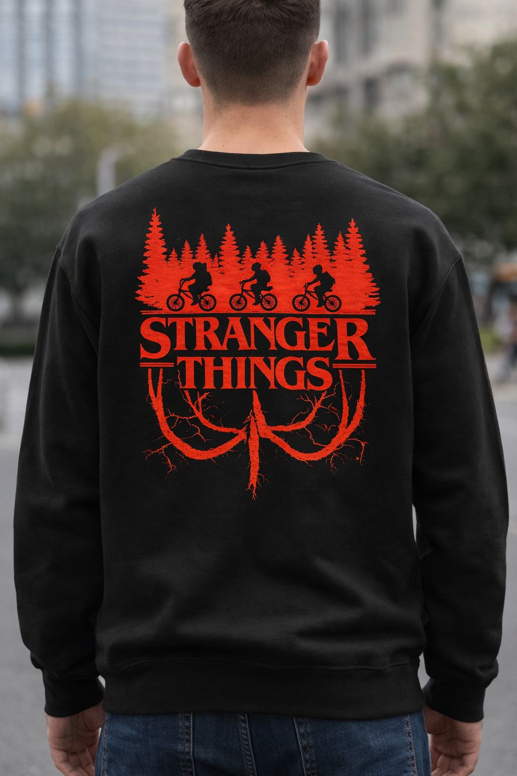 Stranger Things Classic Red Print Sweatshirt