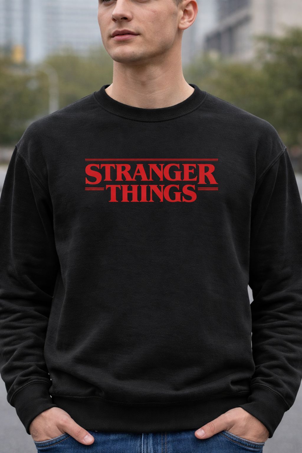 Stranger Things Classic Red Print Sweatshirt