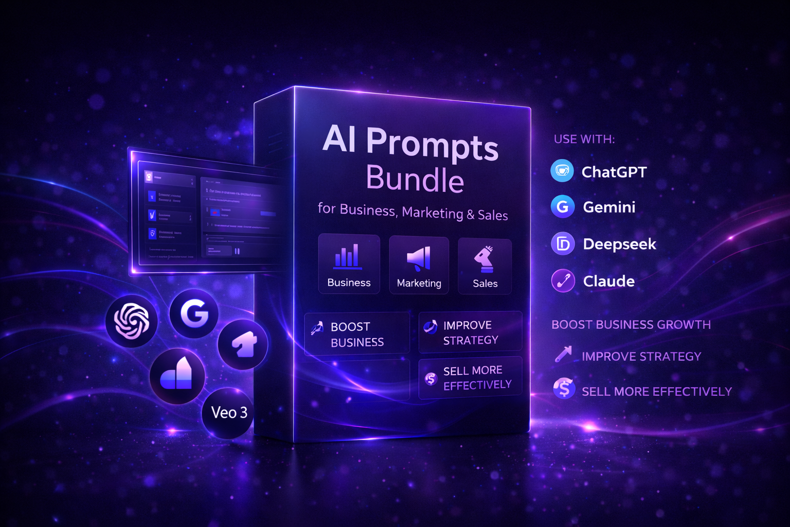 Premium AI Prompts Bundle (Business, Marketing & Sales)
