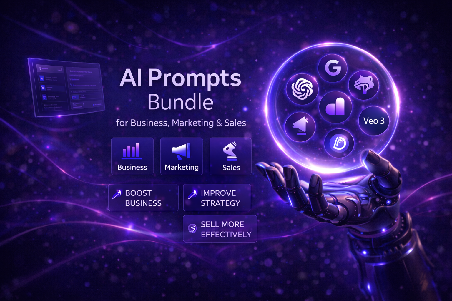 Premium AI Prompts Bundle (Business, Marketing & Sales)