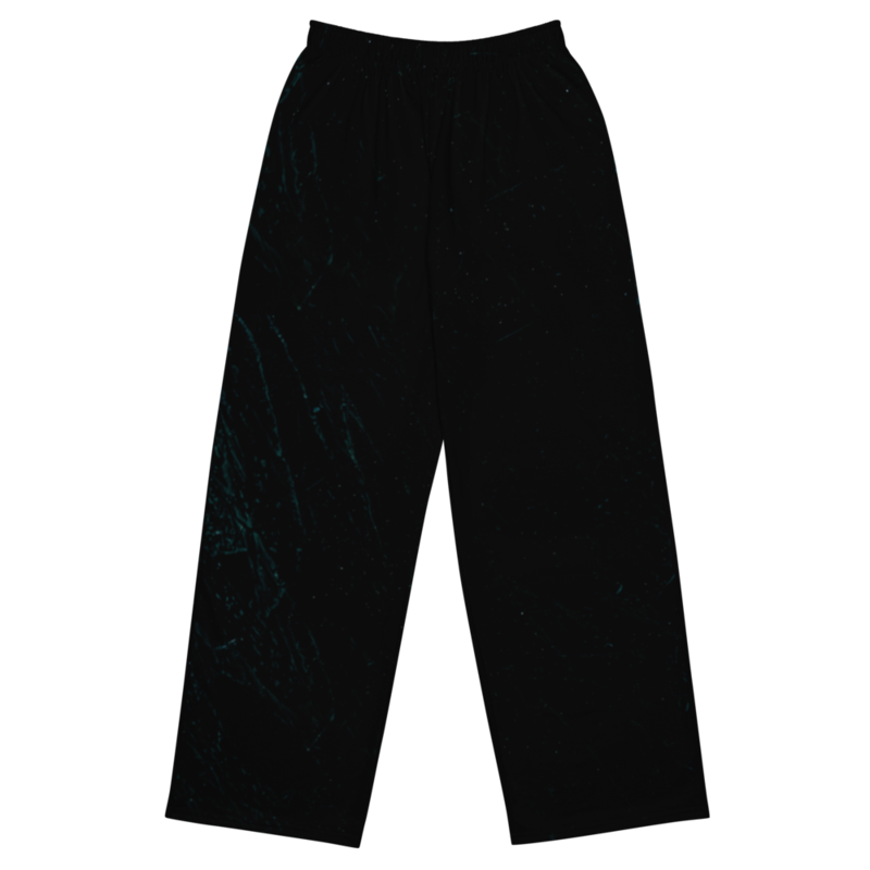 All-Over Black Print Unisex Wide-Leg Pants