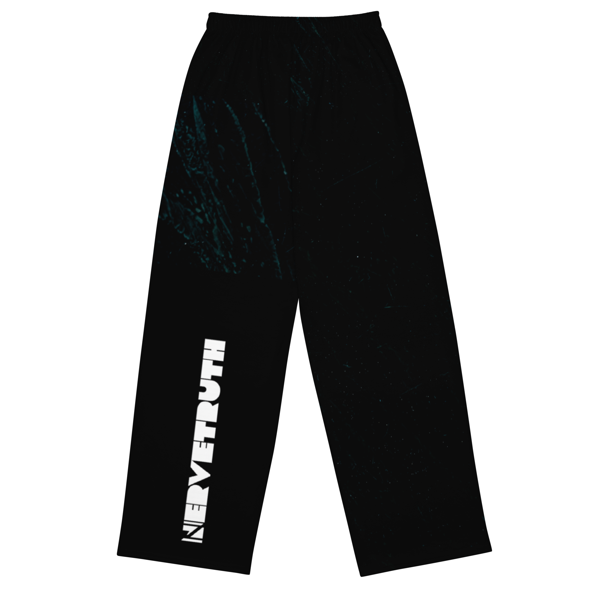 All-Over Black Print Unisex Wide-Leg Pants