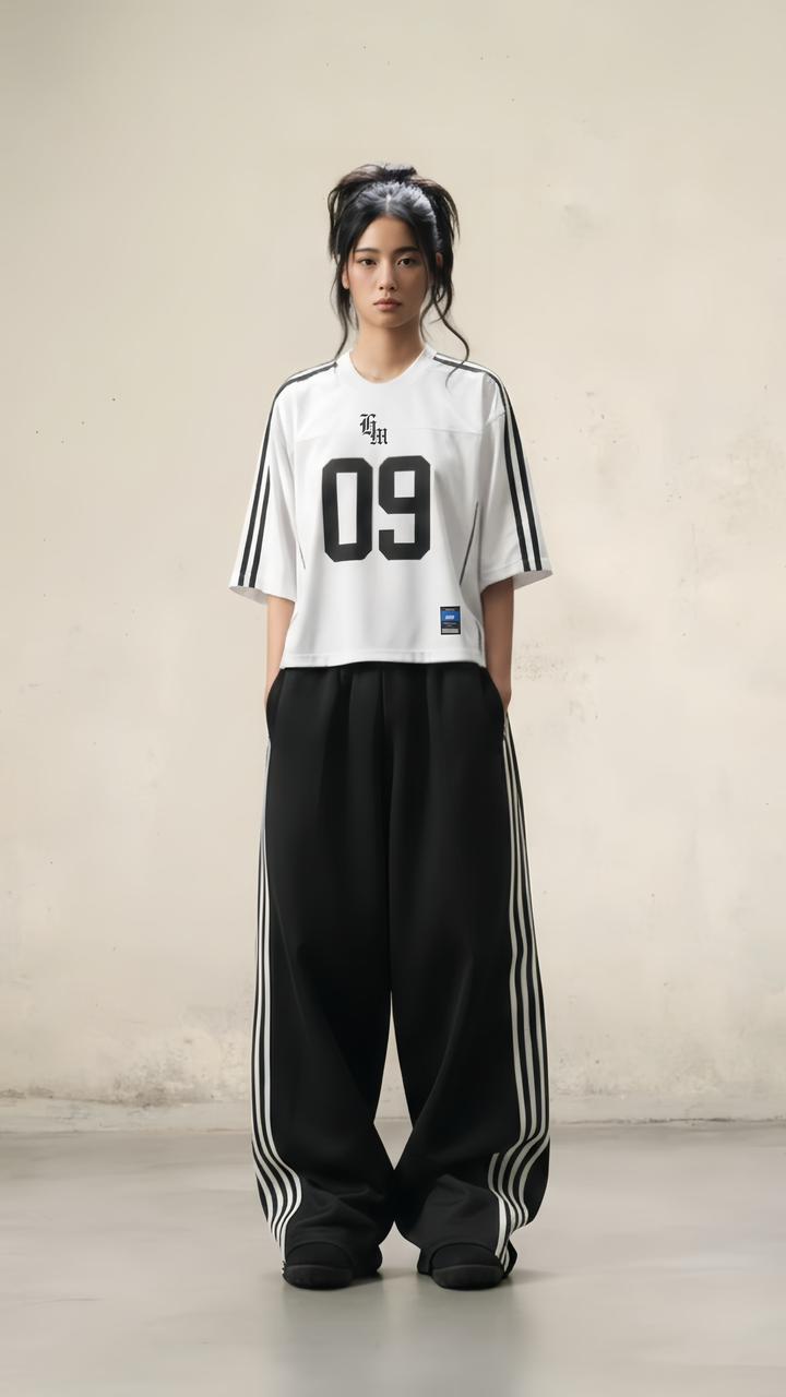 Oversized Jersey Top & Track Pants Set