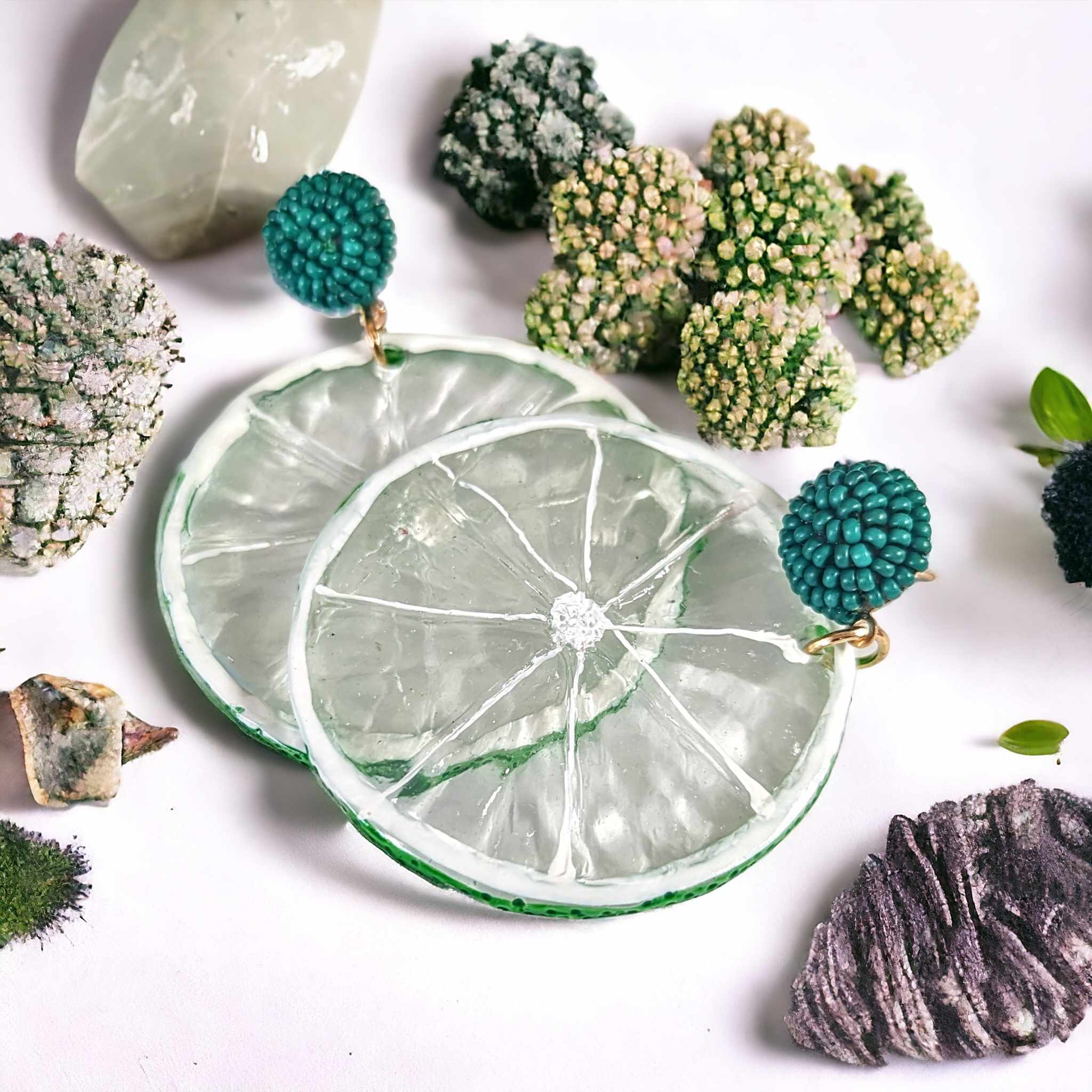 Boucles d'oreilles - Citron vert