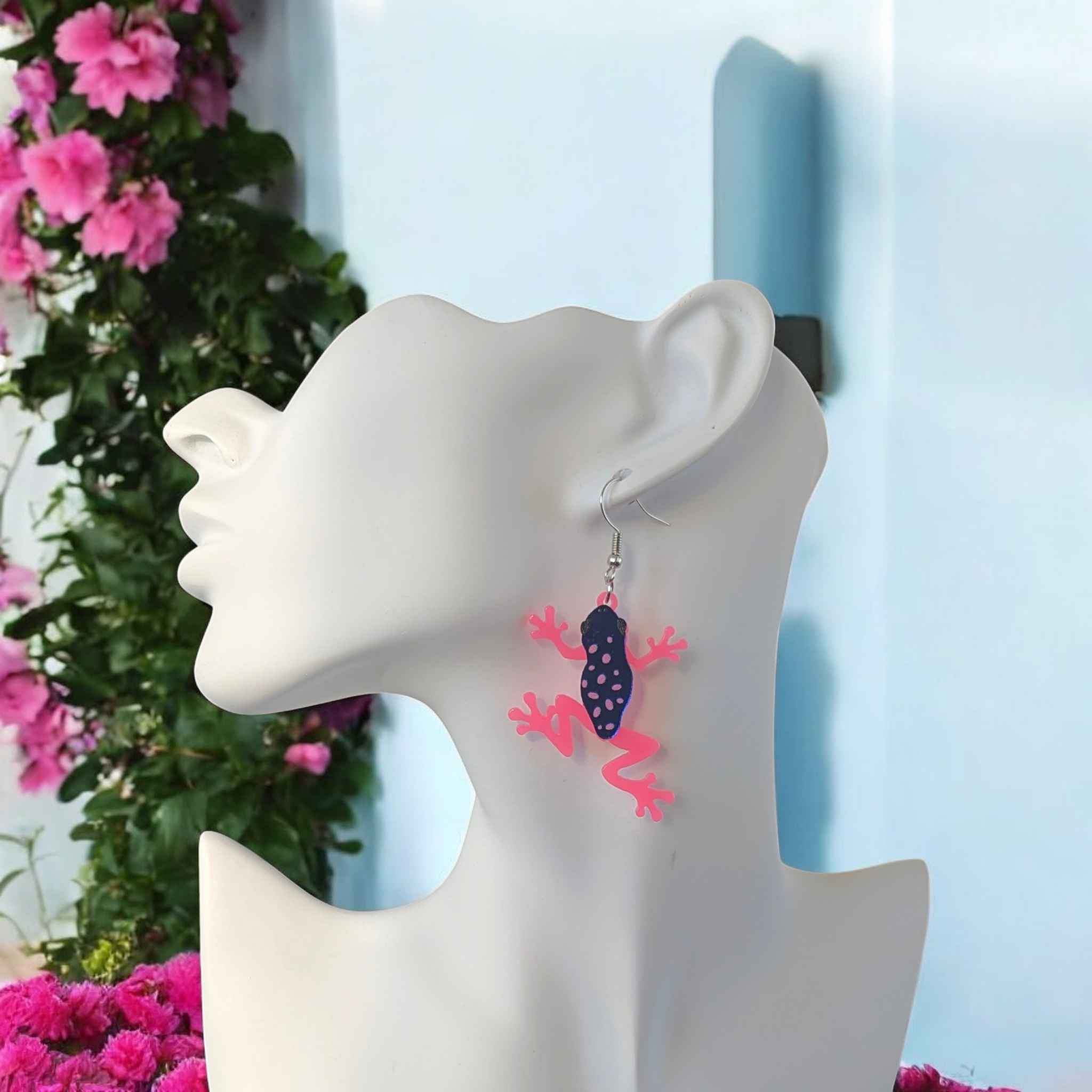 Boucles d'oreilles - Grenouille phosphorescente