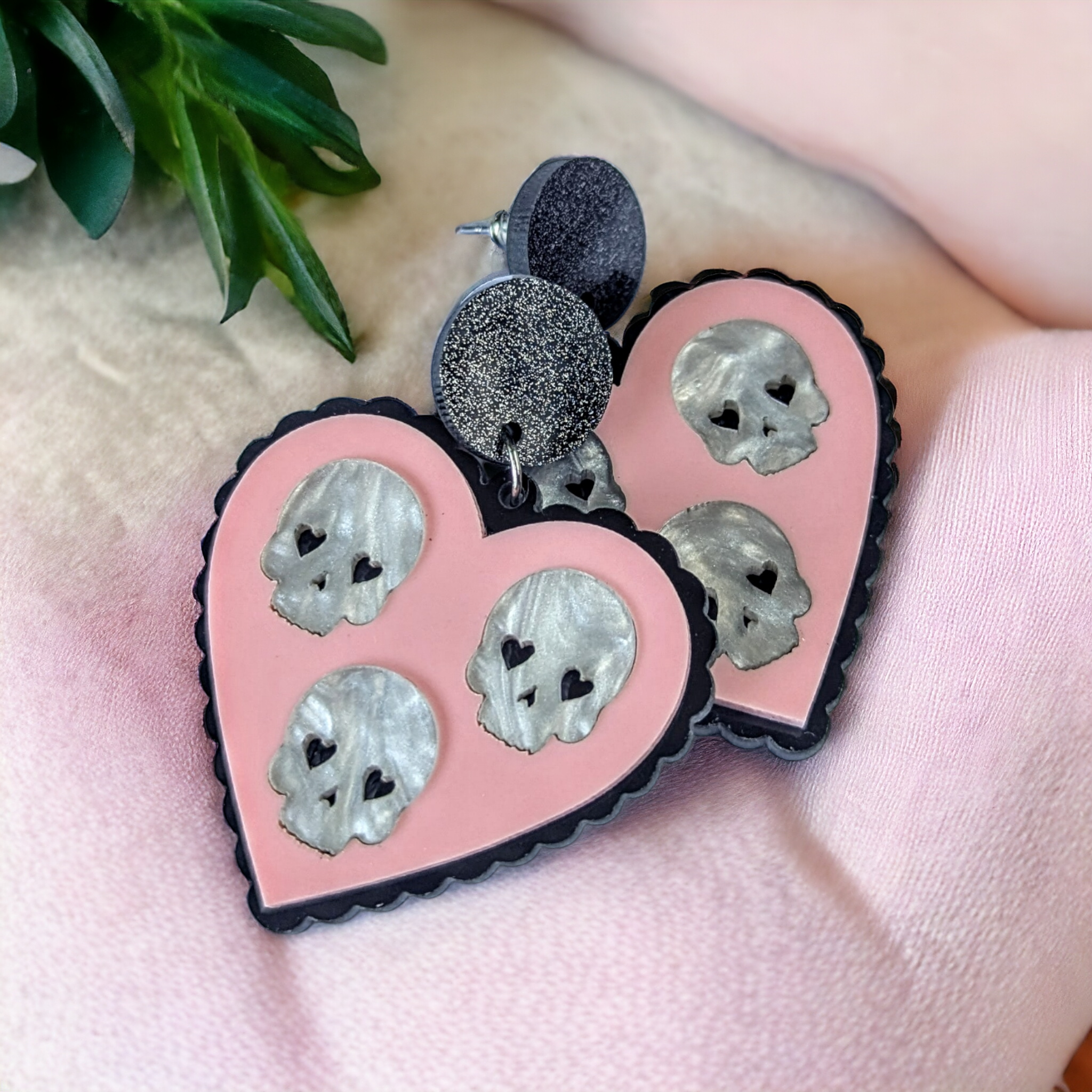 Boucles d'oreilles - Cœur gotique