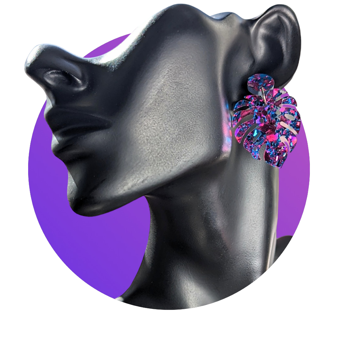 Boucles d'oreilles - Philo purple