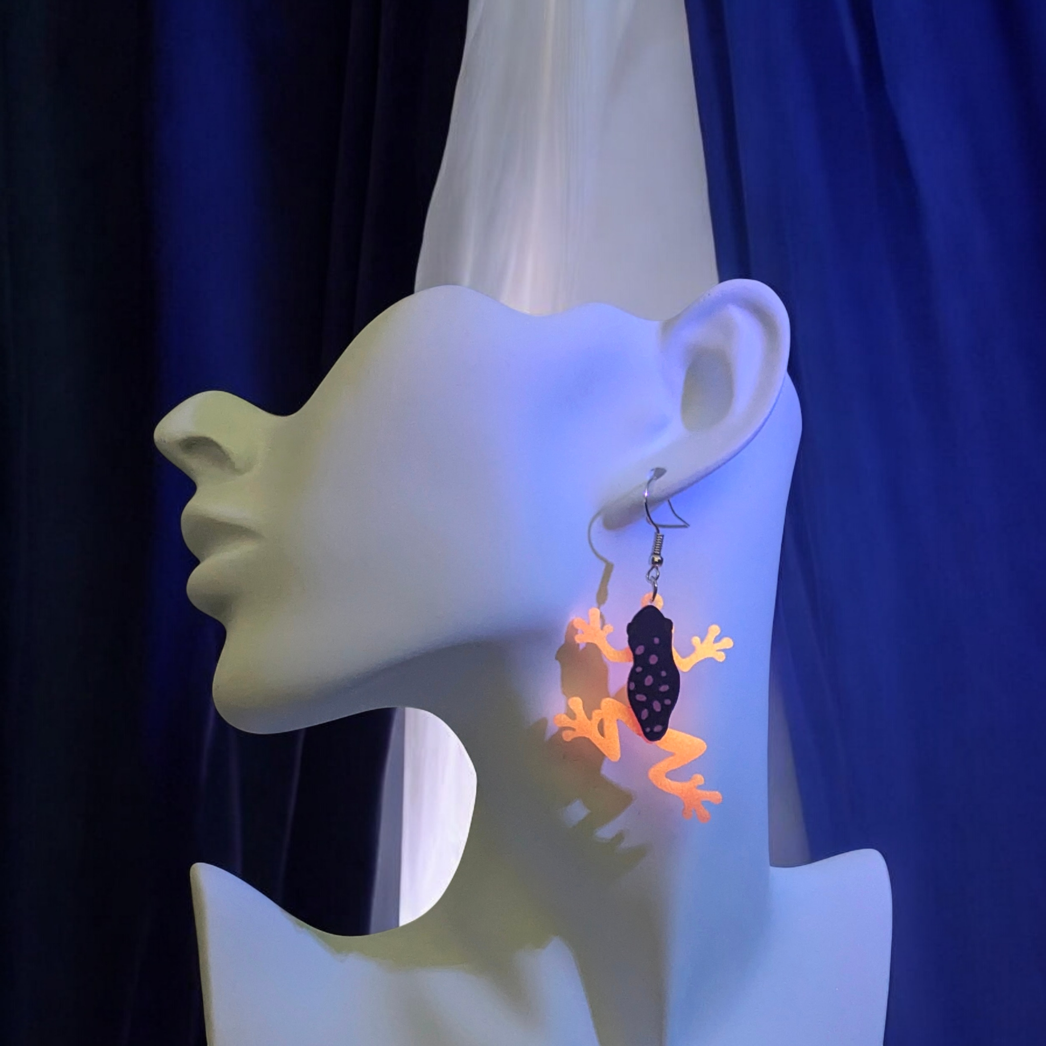 Boucles d'oreilles - Grenouille phosphorescente