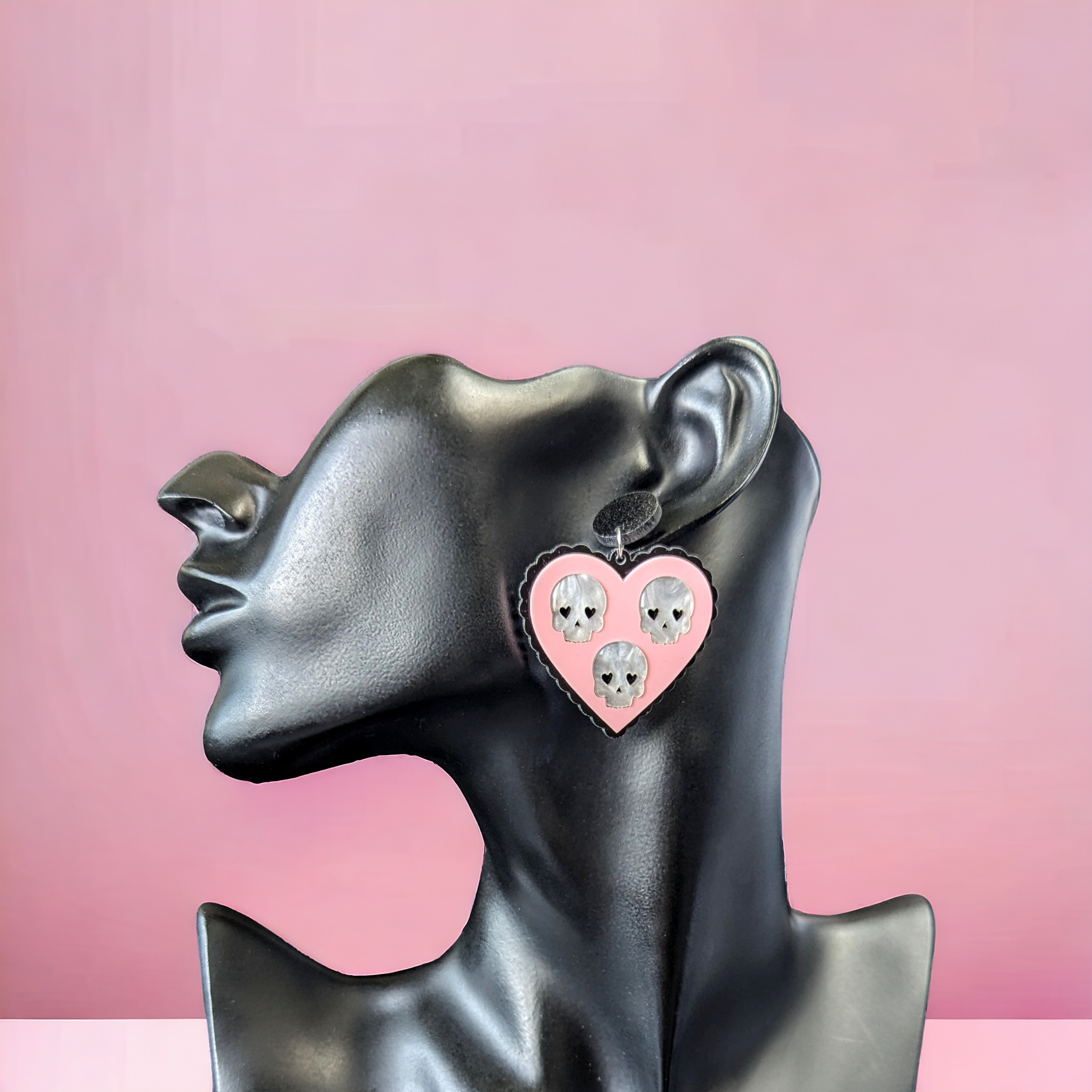 Boucles d'oreilles - Cœur gotique