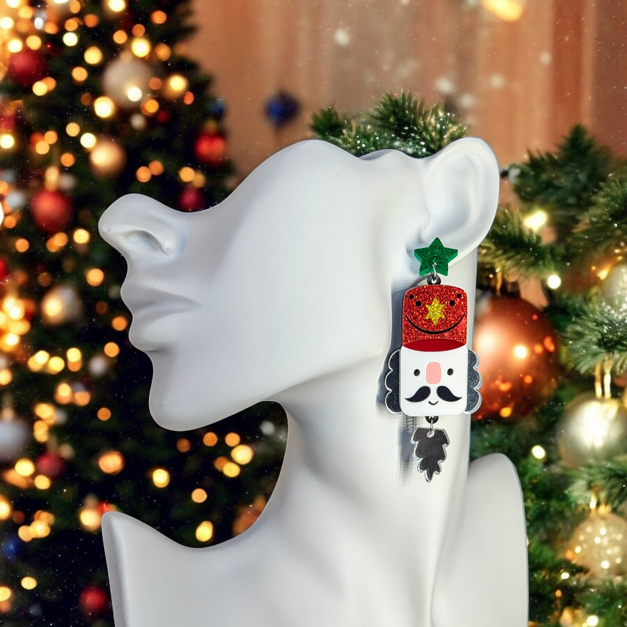 Boucles d'oreilles - Têtes de casse noisette