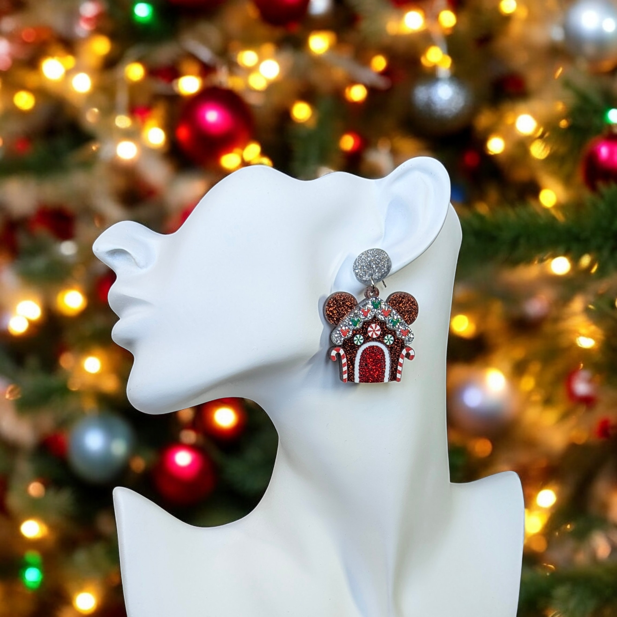 Boucles d'oreilles - Maison en pain d'épices