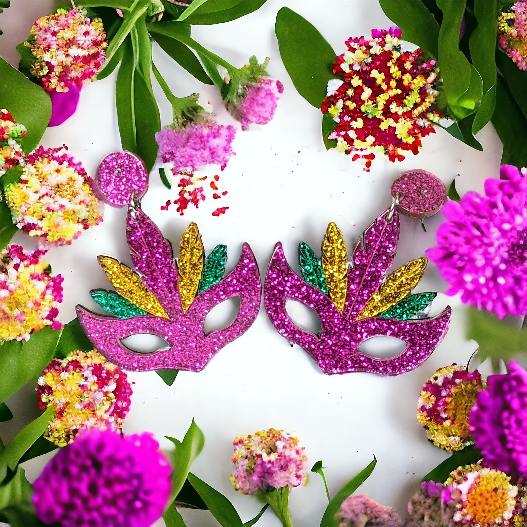 Boucles d'oreilles - Masque de Venise