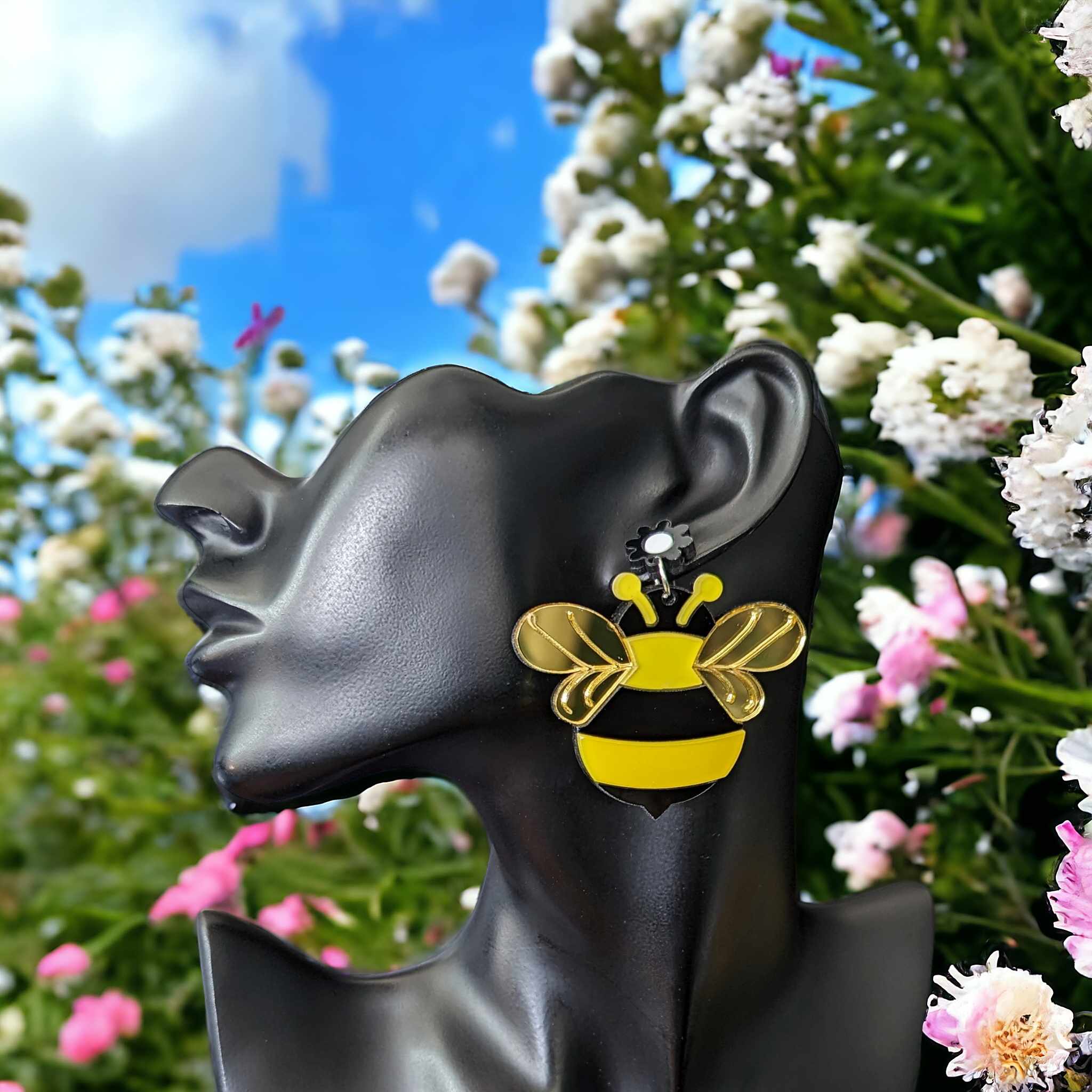 Boucles d'oreilles - Bourdon butineur