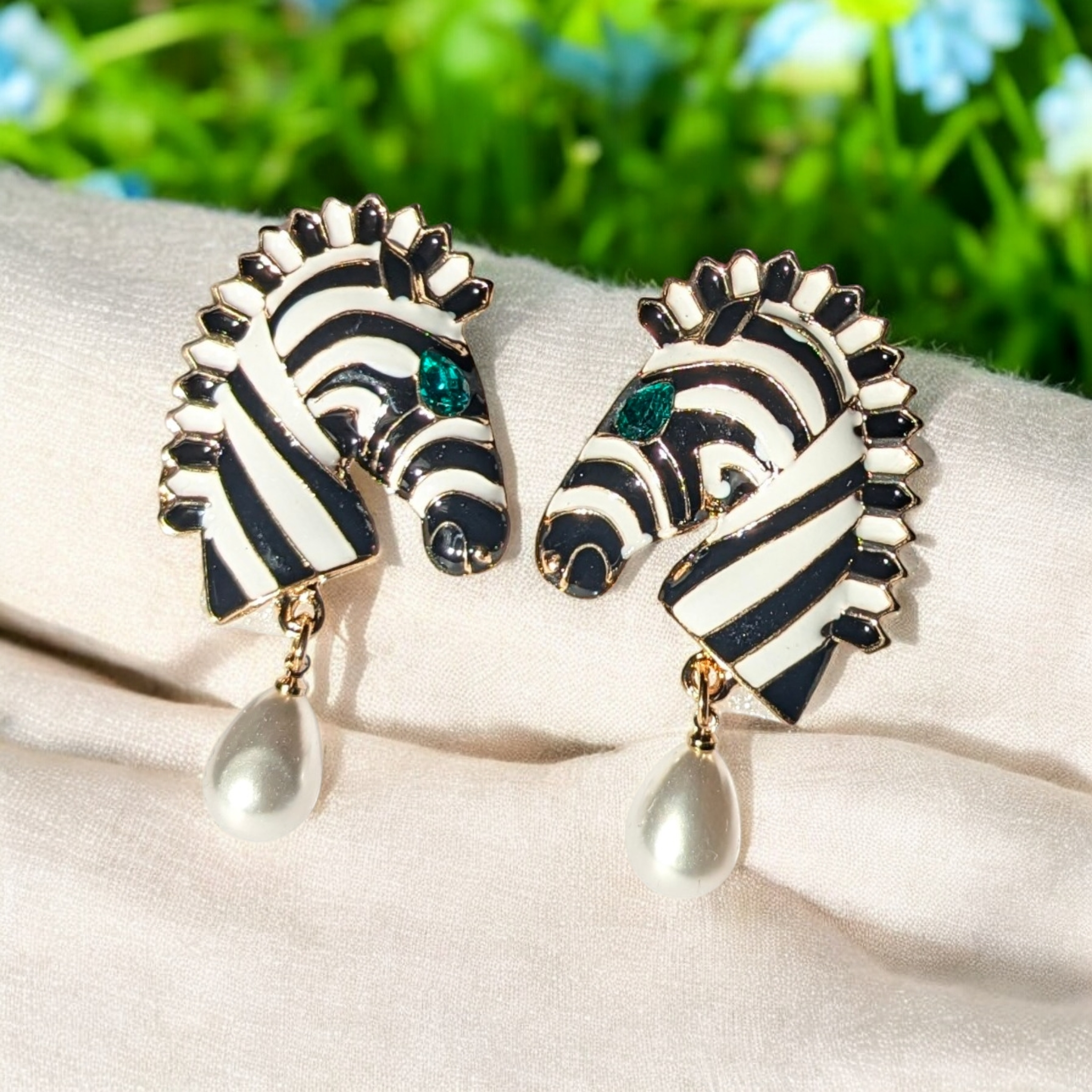 Boucles d'oreilles - Zèbre