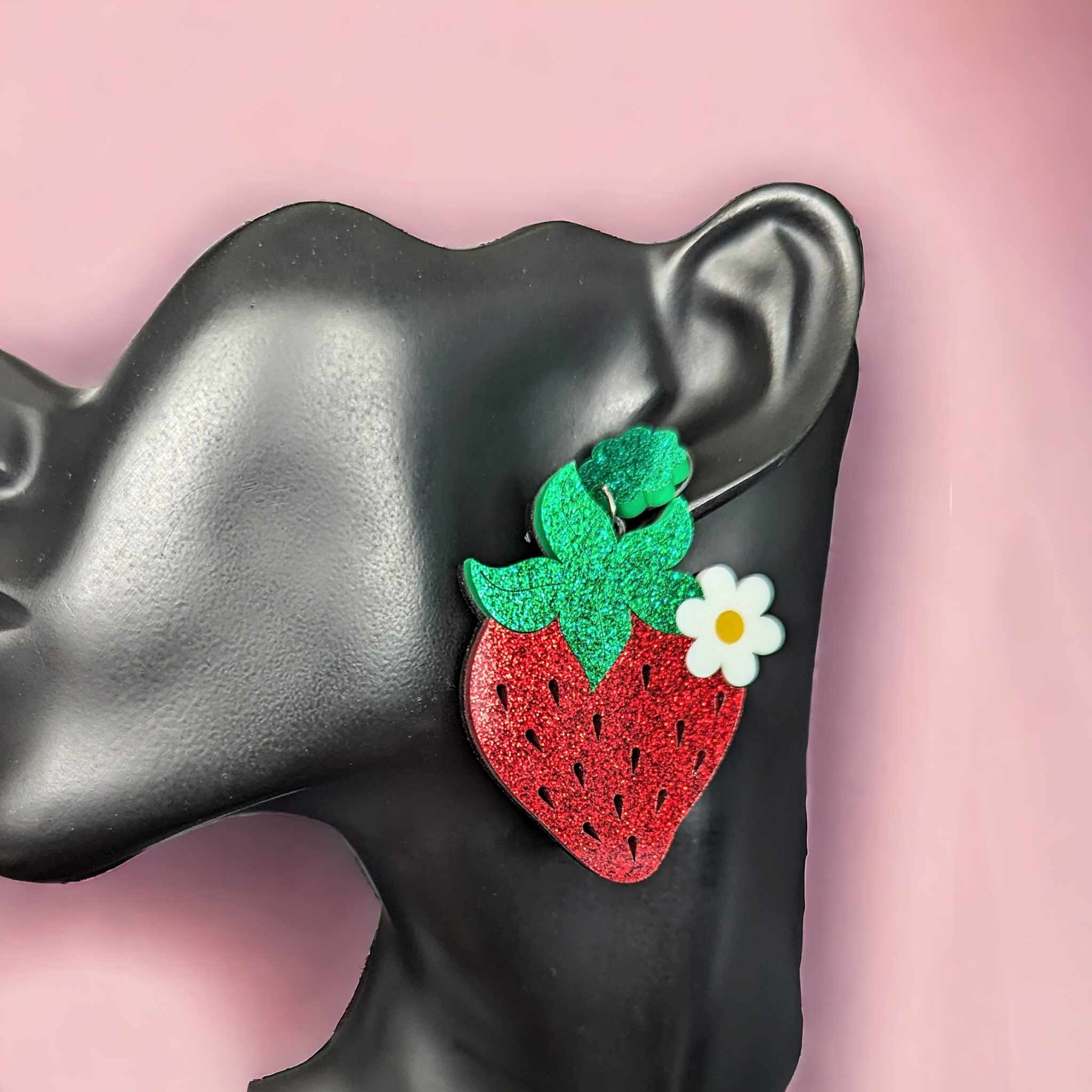 Boucles d'oreilles - Fraises des bois