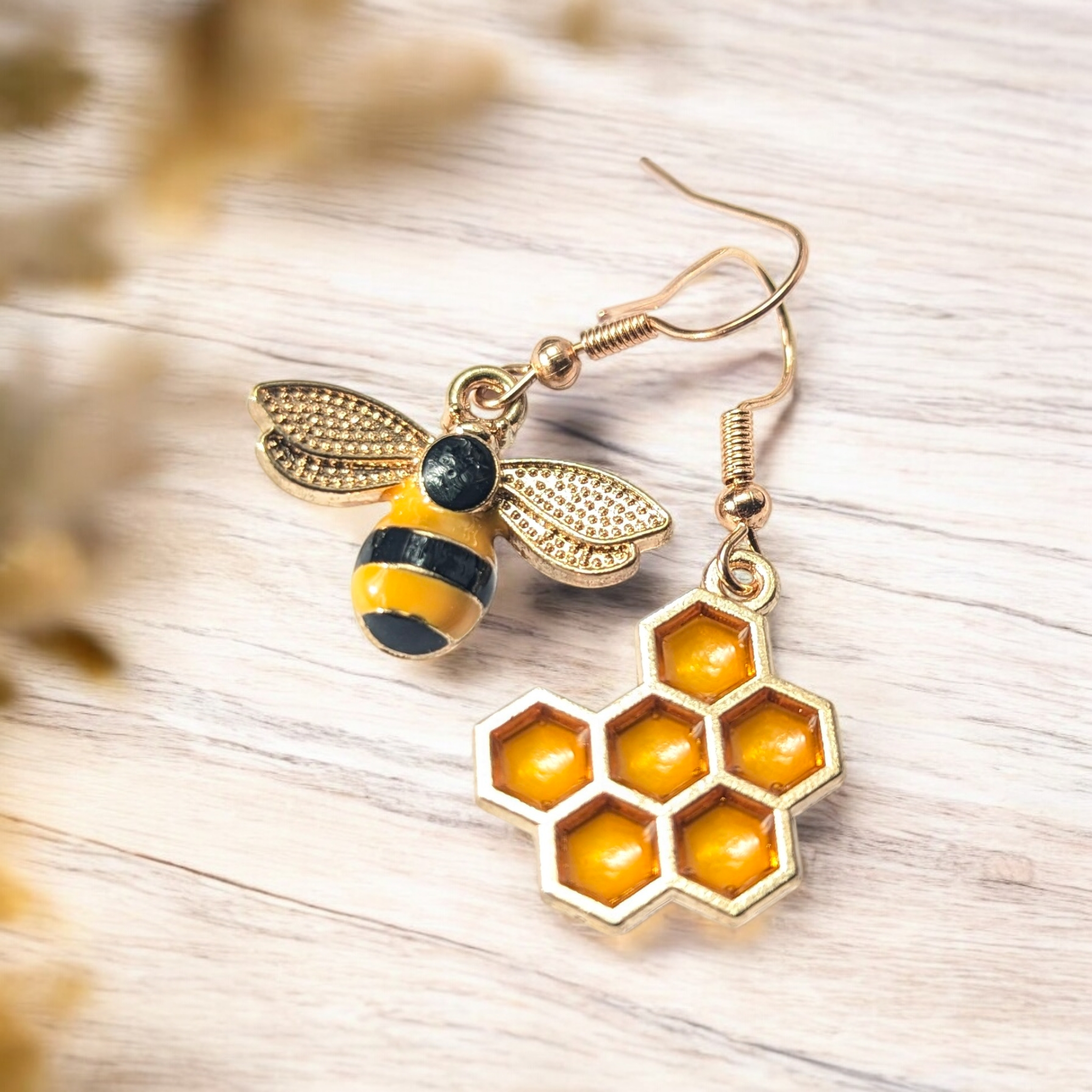Boucles d'oreilles - Abeille & Miel