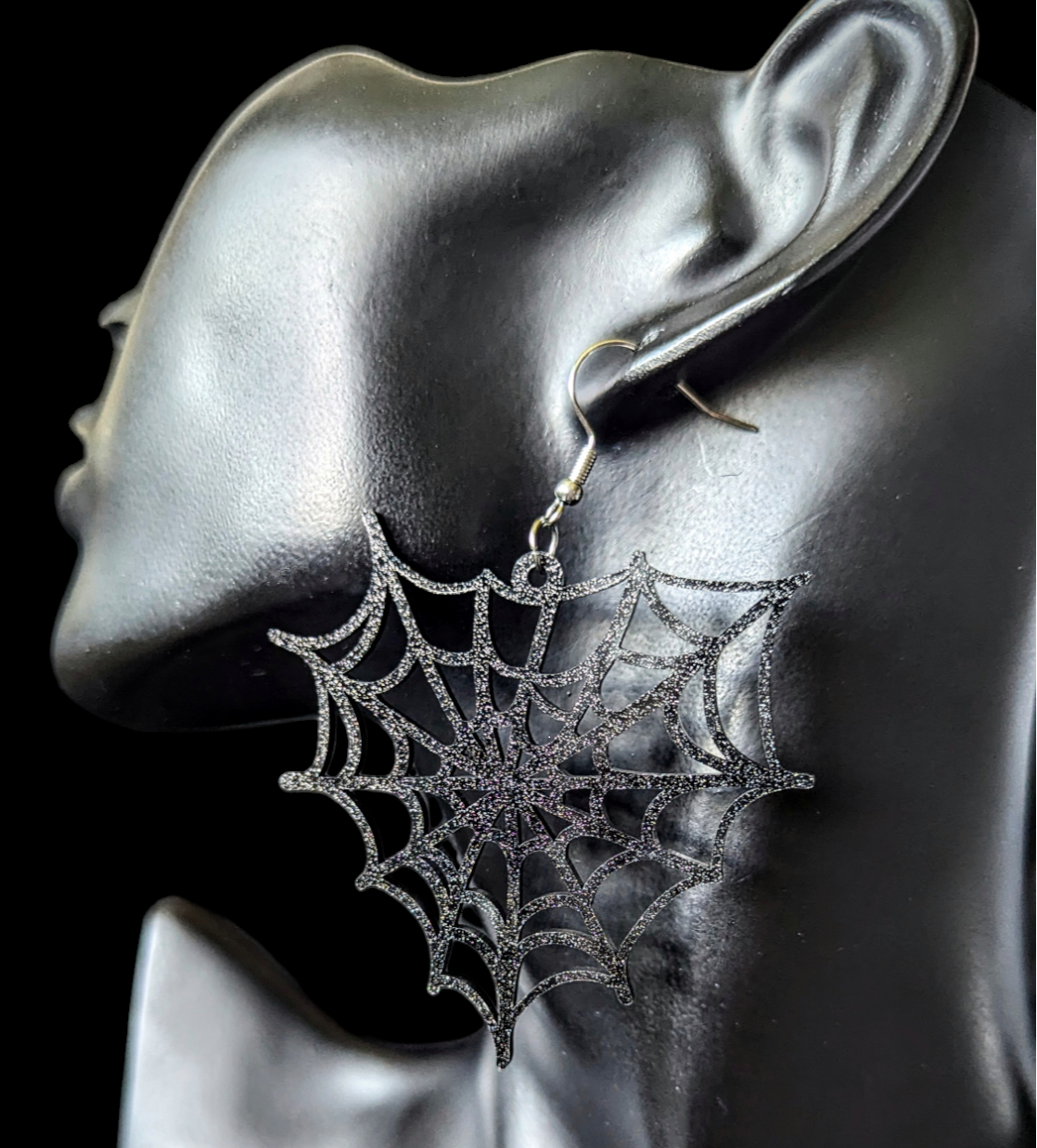 Boucles d'oreilles - Toile de veuve noire