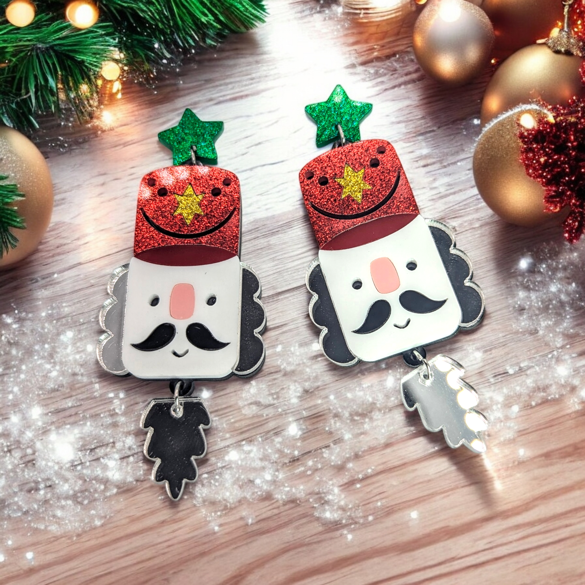 Boucles d'oreilles - Têtes de casse noisette