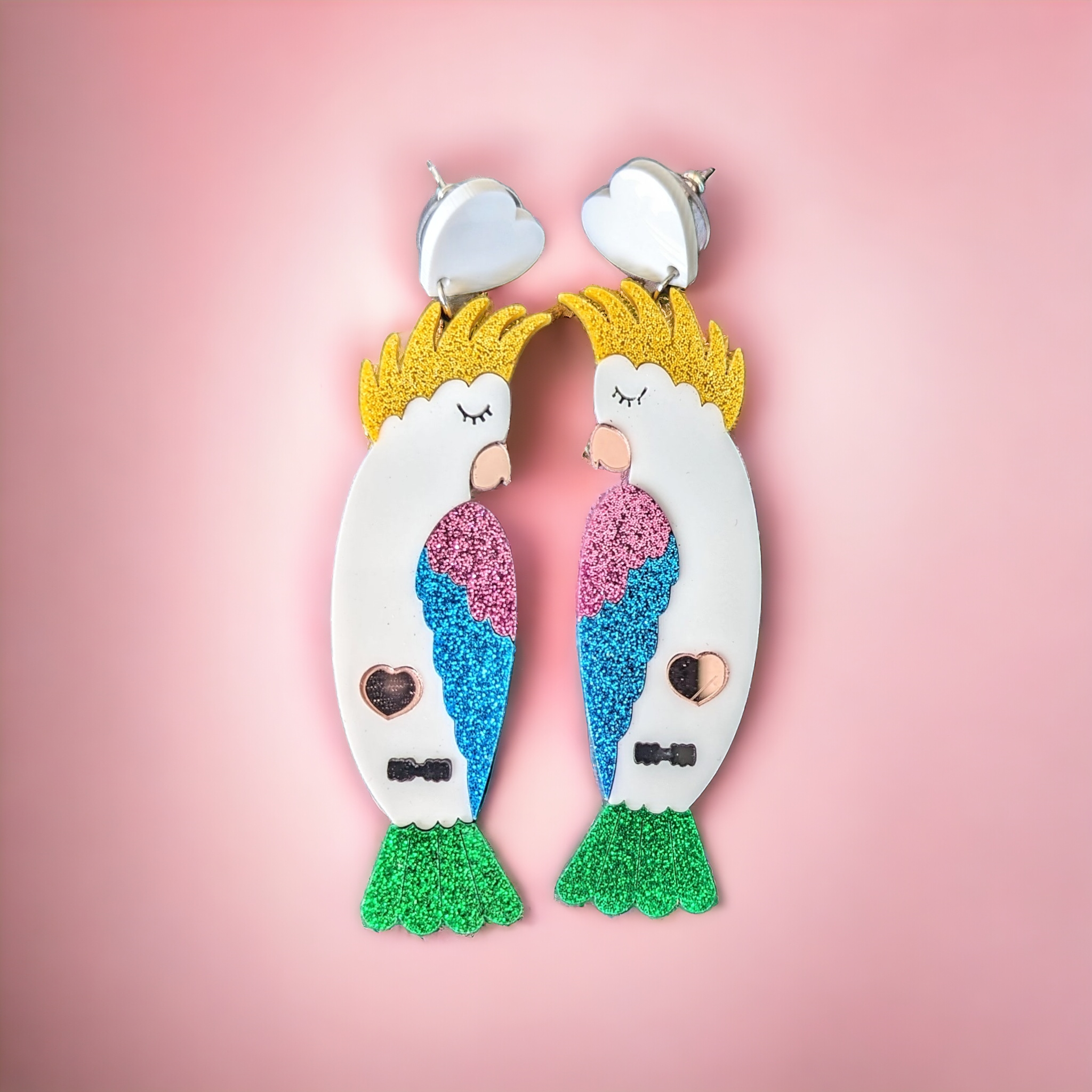 Boucles d'oreilles - Cacatoes