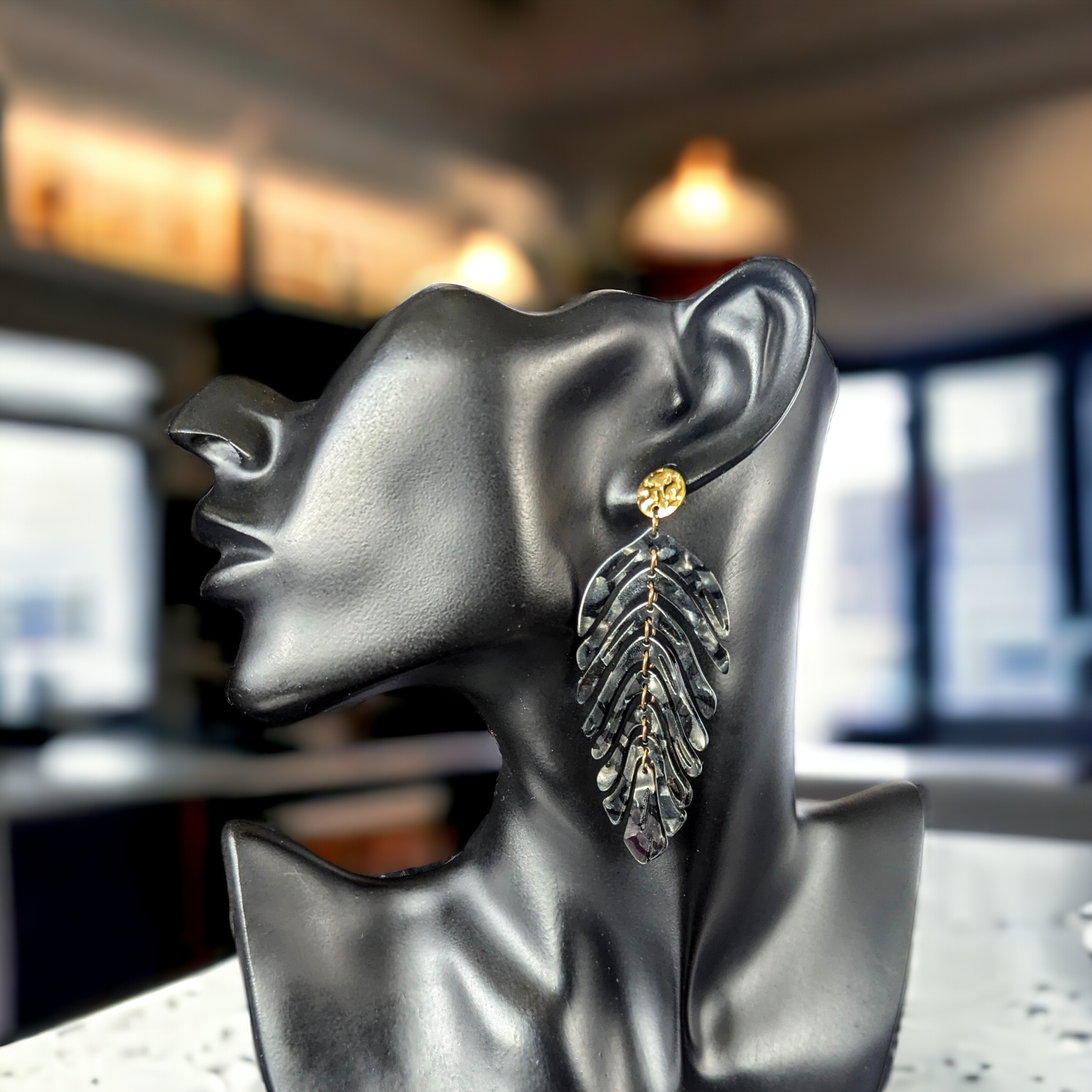 Boucles d'oreilles - Épines nuit noire